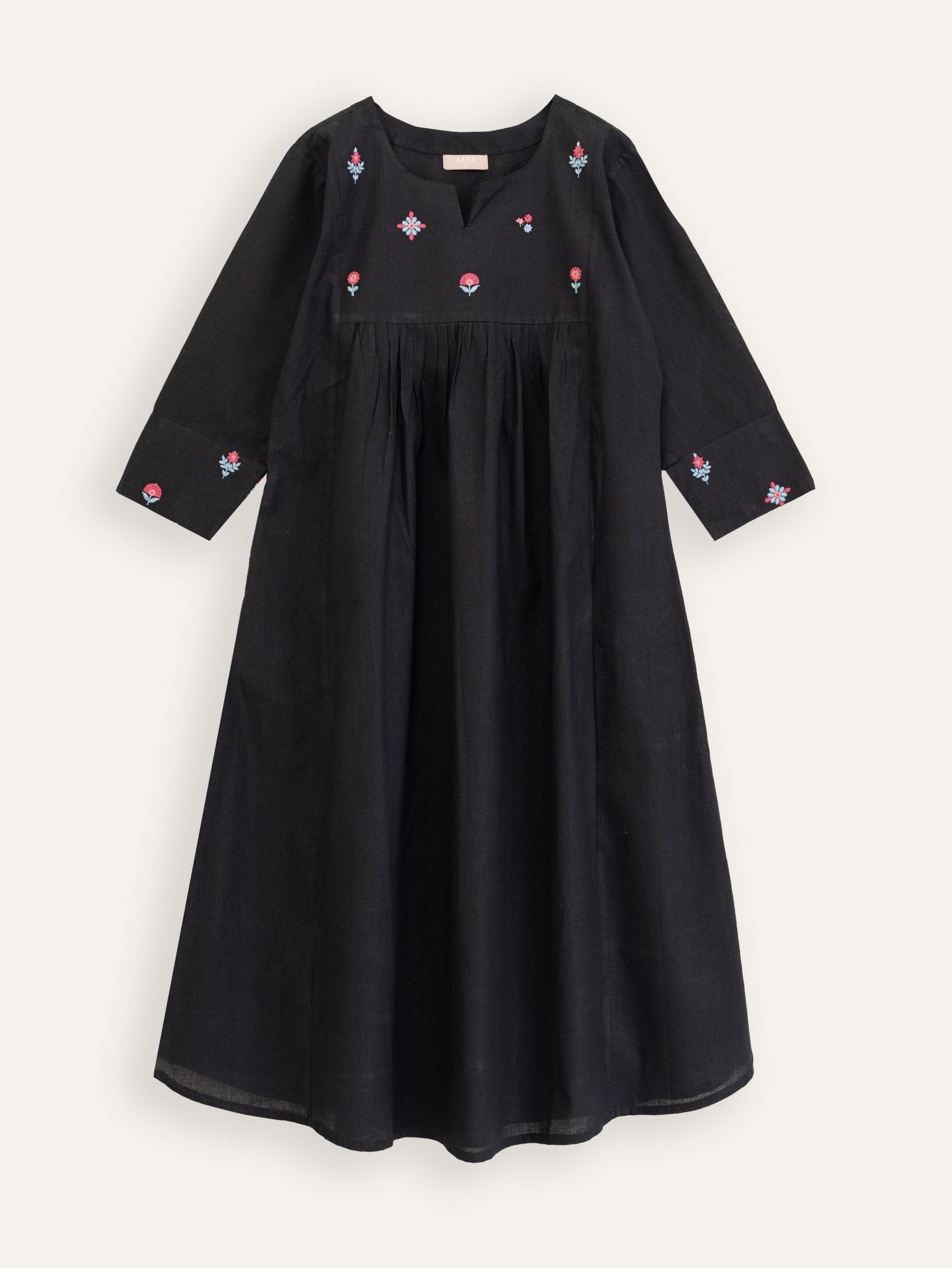 Rafa Cotton Embroidered A - Line Kurta - AINA