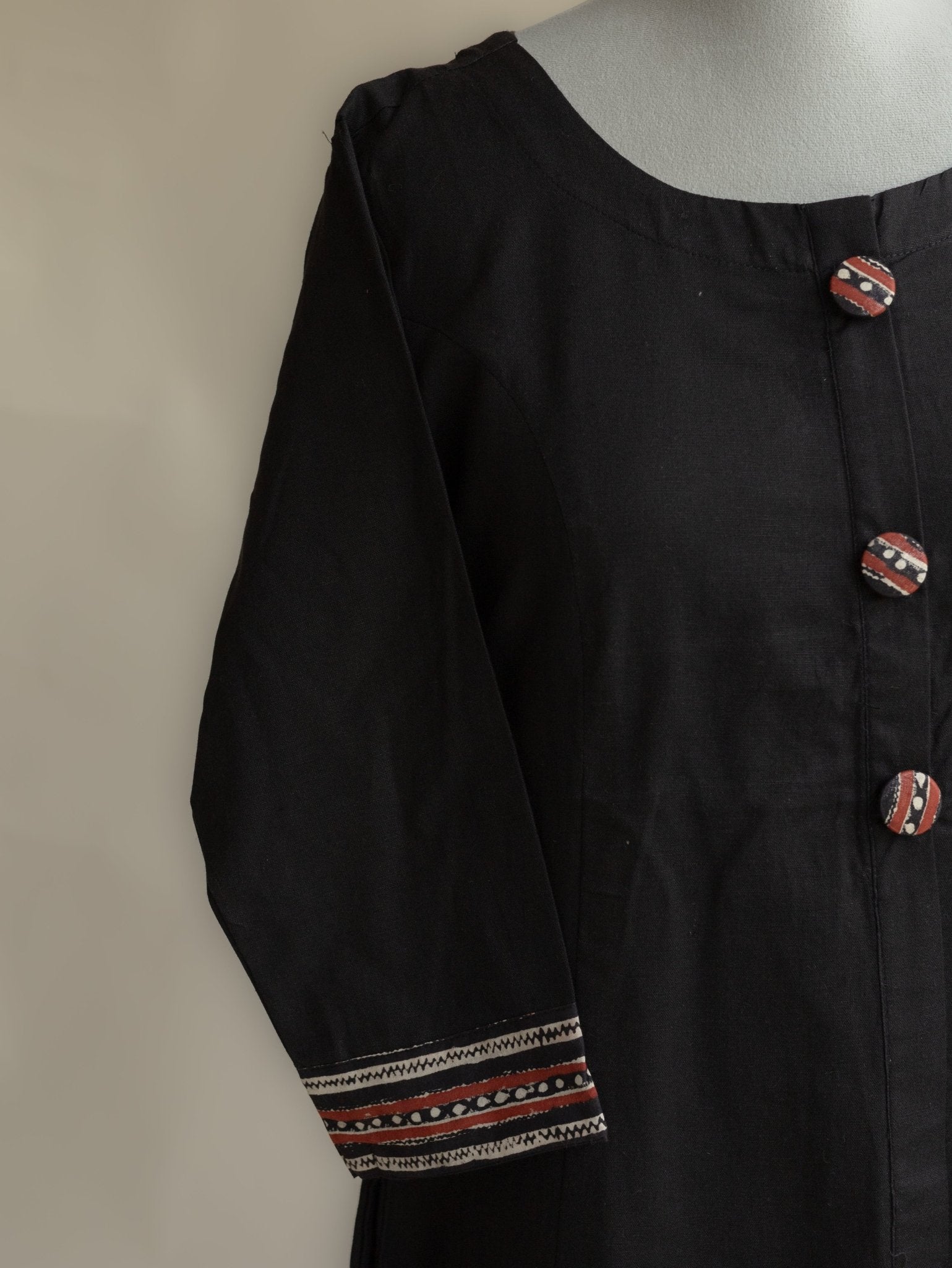 Ragini Cotton Flax Plain A - Line Kurta - AINA