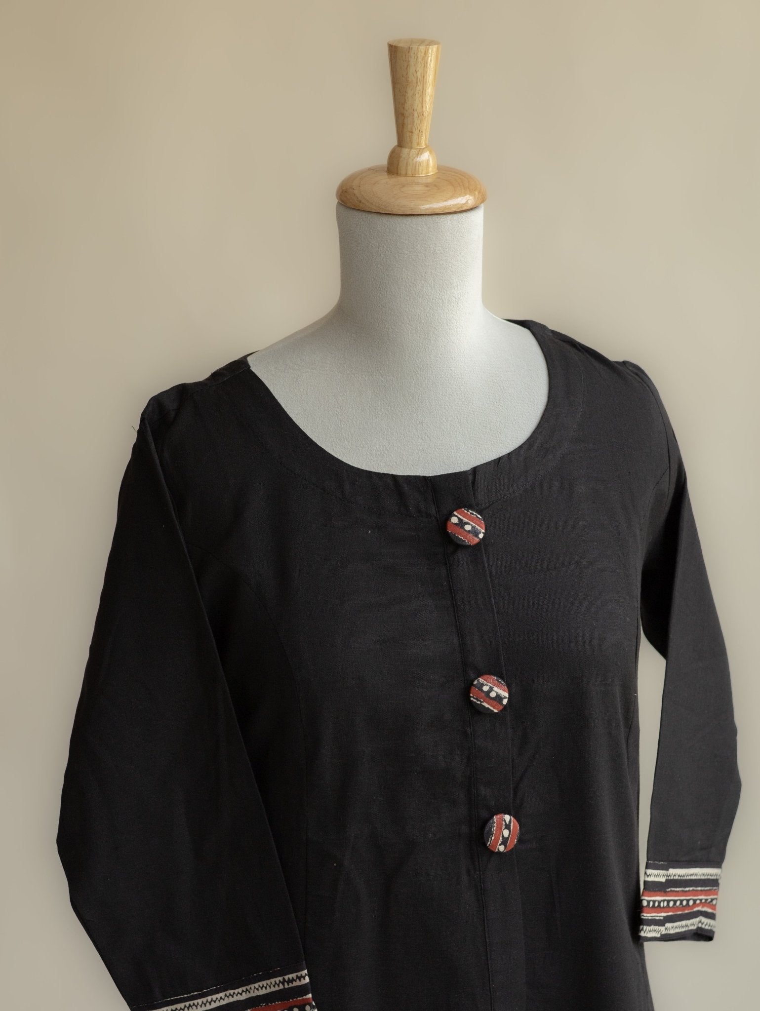 Ragini Cotton Flax Plain A - Line Kurta - AINA