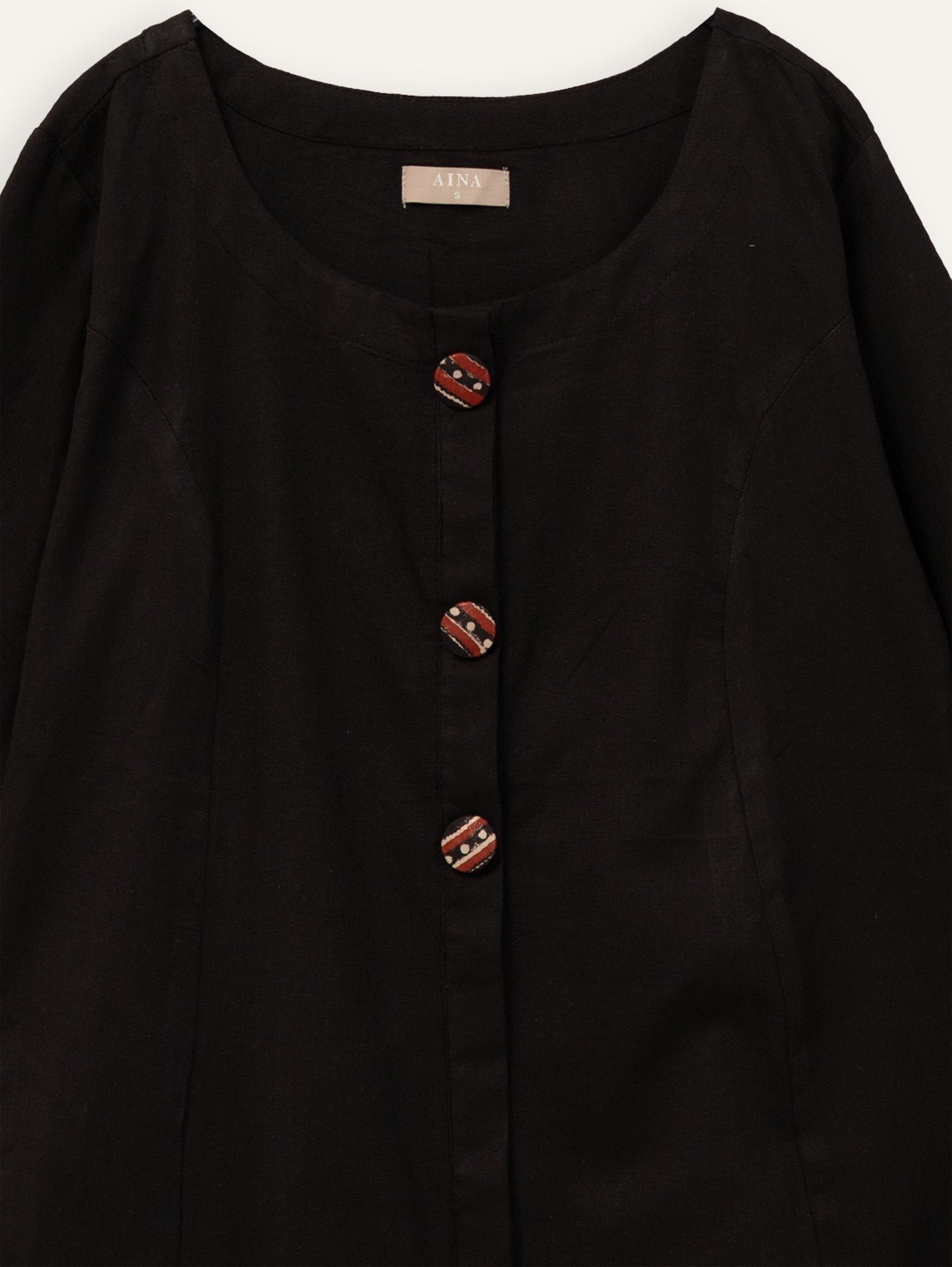 Ragini Cotton Flax Plain A - Line Kurta - AINA