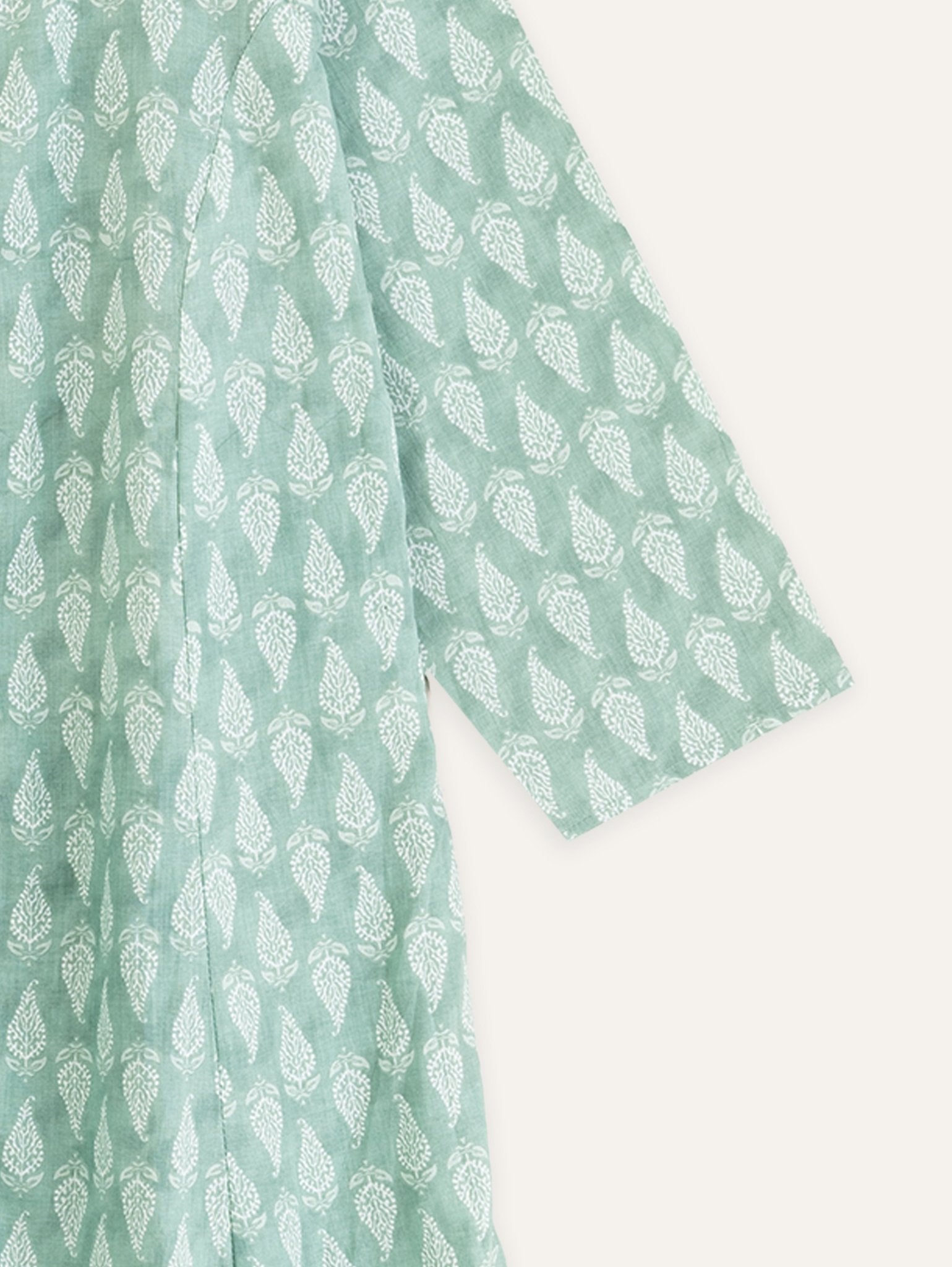 Rahma Cotton Screen Printed A - Line Kurta - AINA
