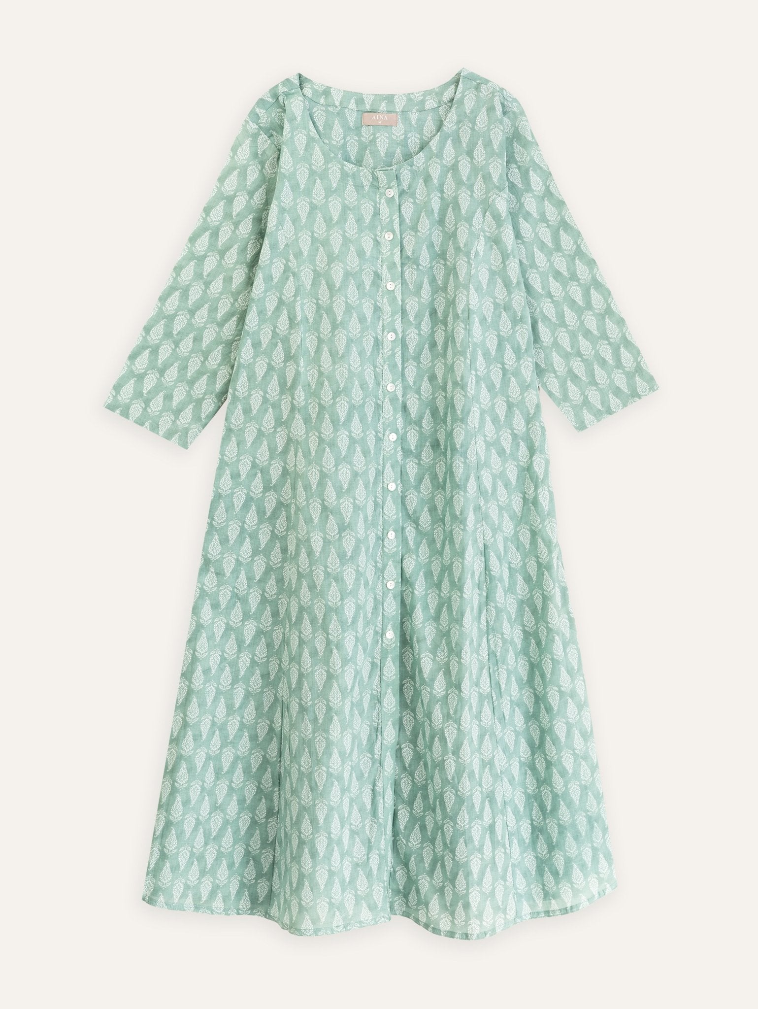 Rahma Cotton Screen Printed A - Line Kurta - AINA