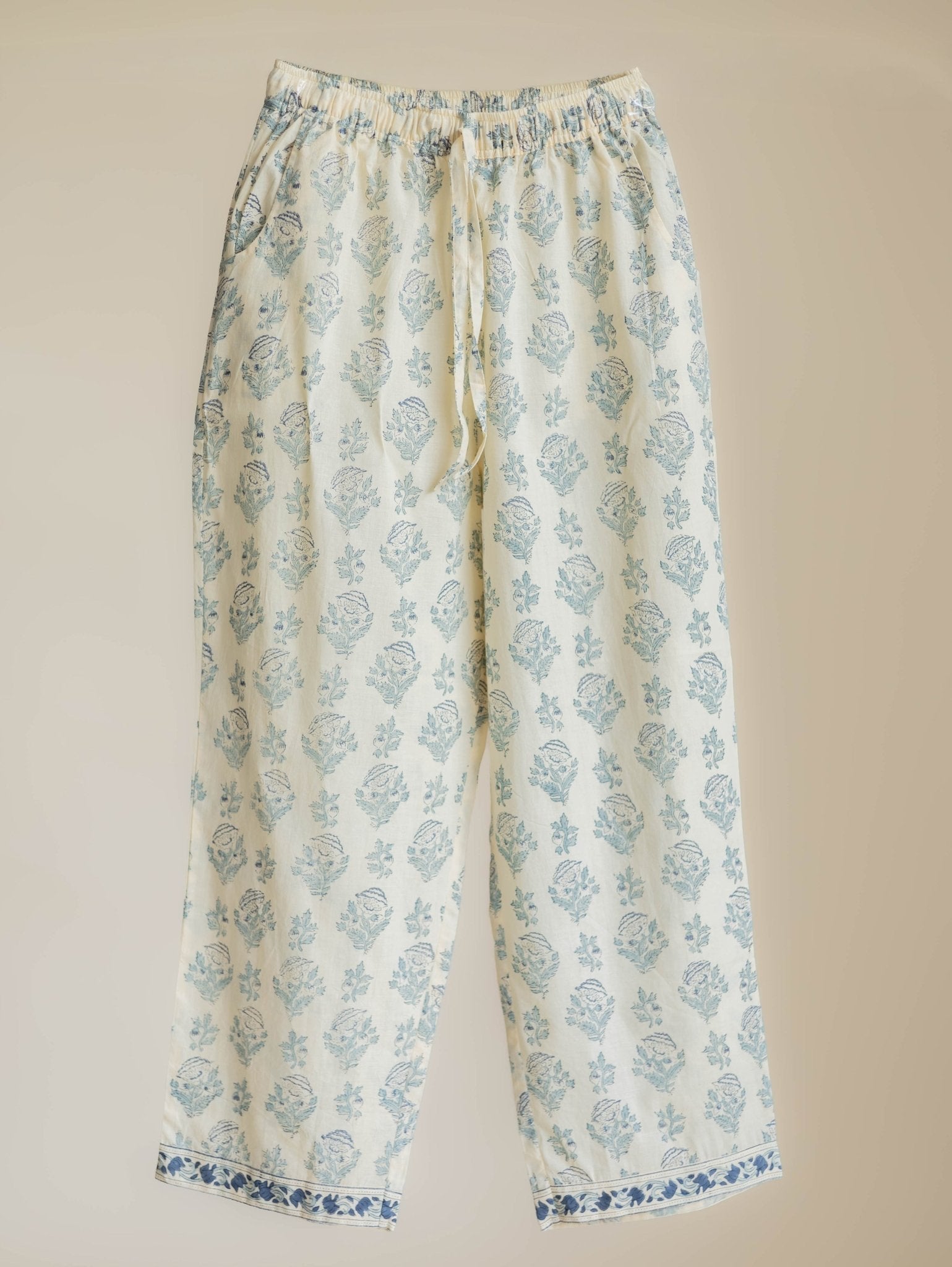 Ramla Cotton Block Printed A-Line Suit Set - AINA