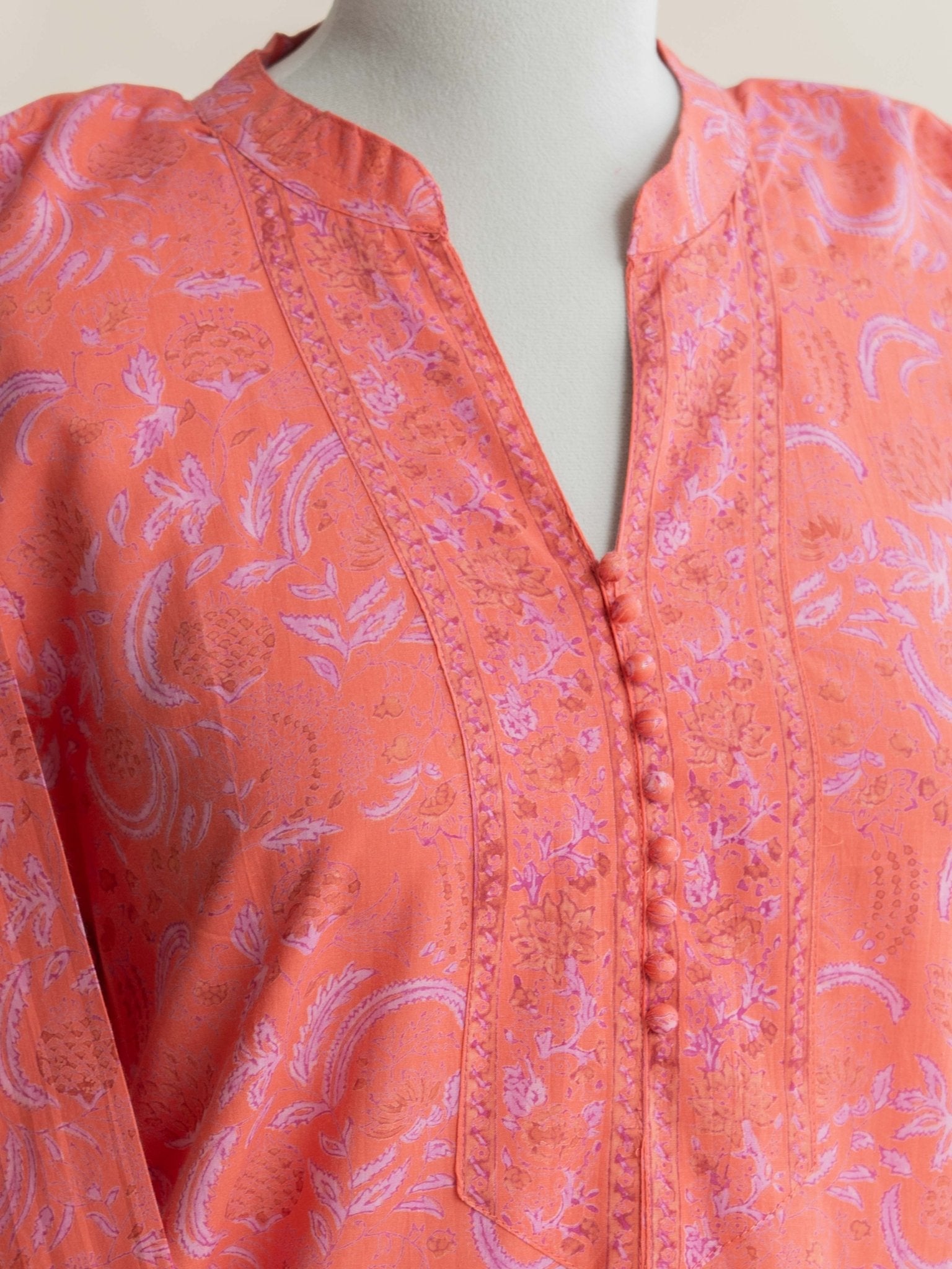Rayana Cotton Block Printed Straight Kurta - AINA