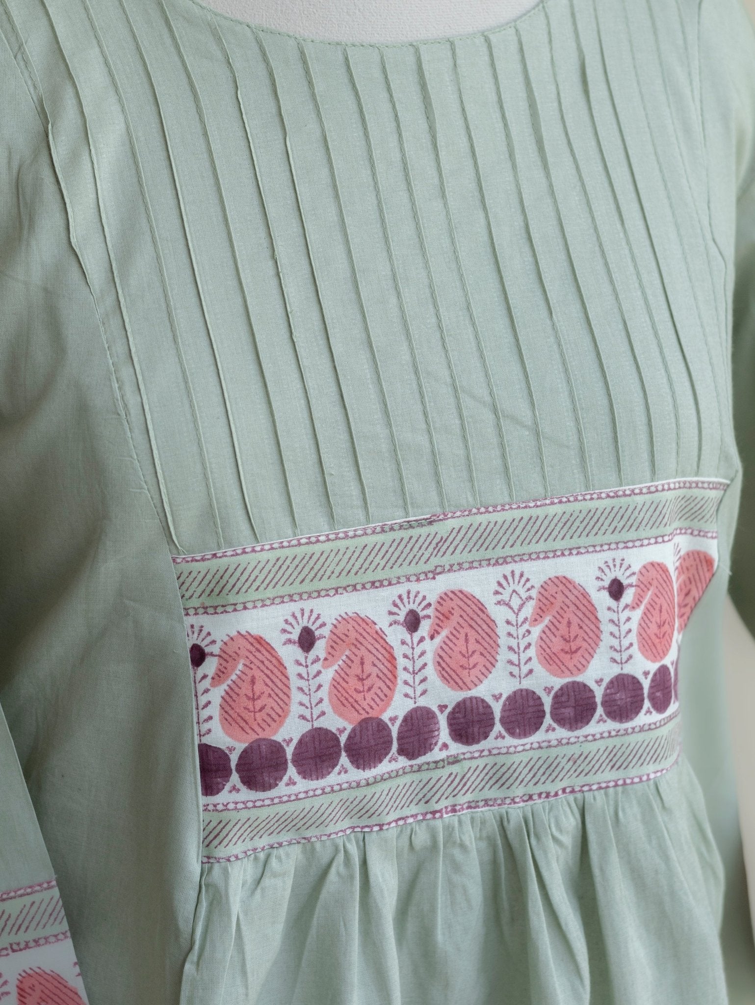 Rayasha Cotton Plain A - Line Kurta - AINA