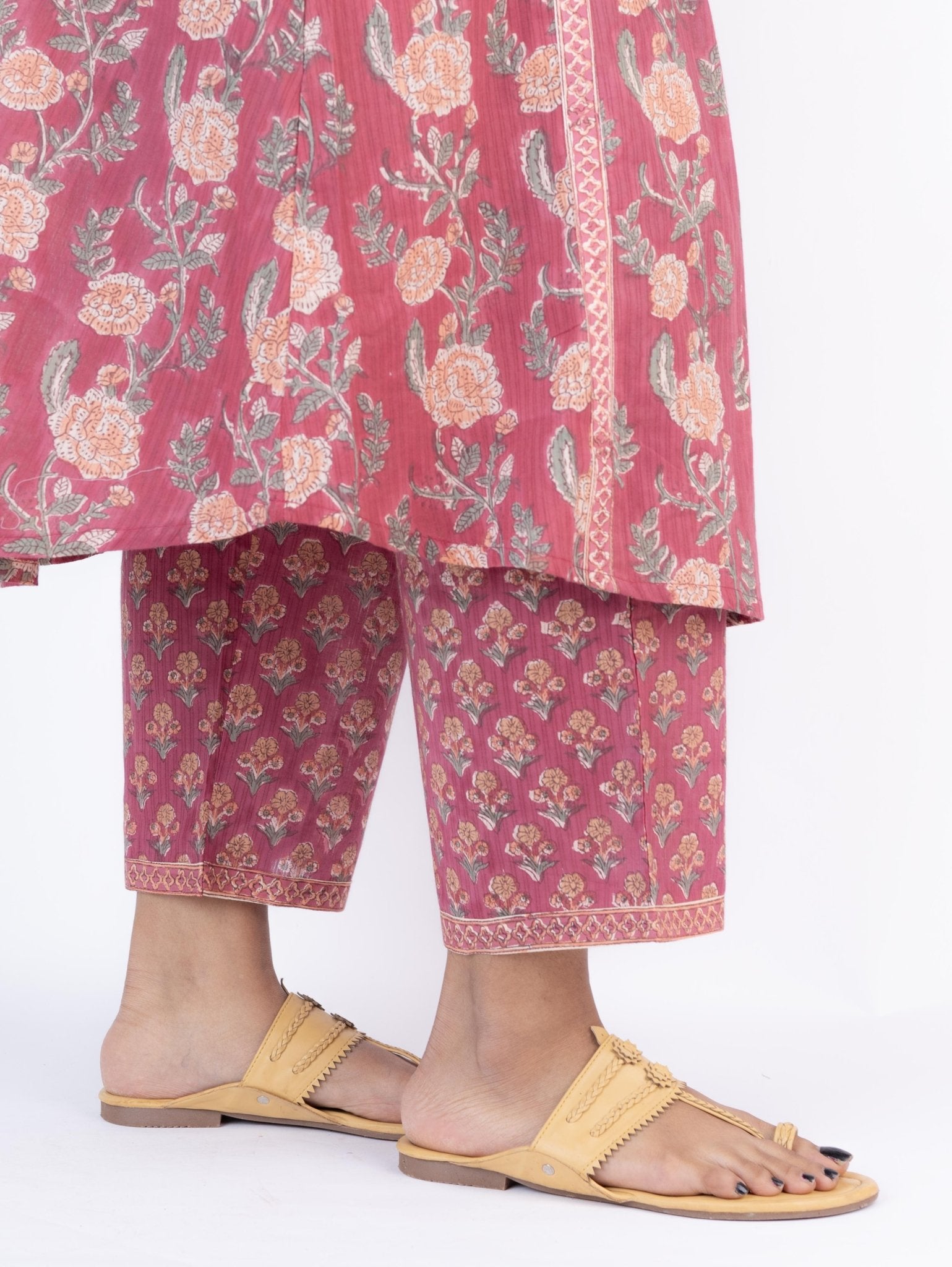 Reema Cotton Block Printed Palazzo - AINA