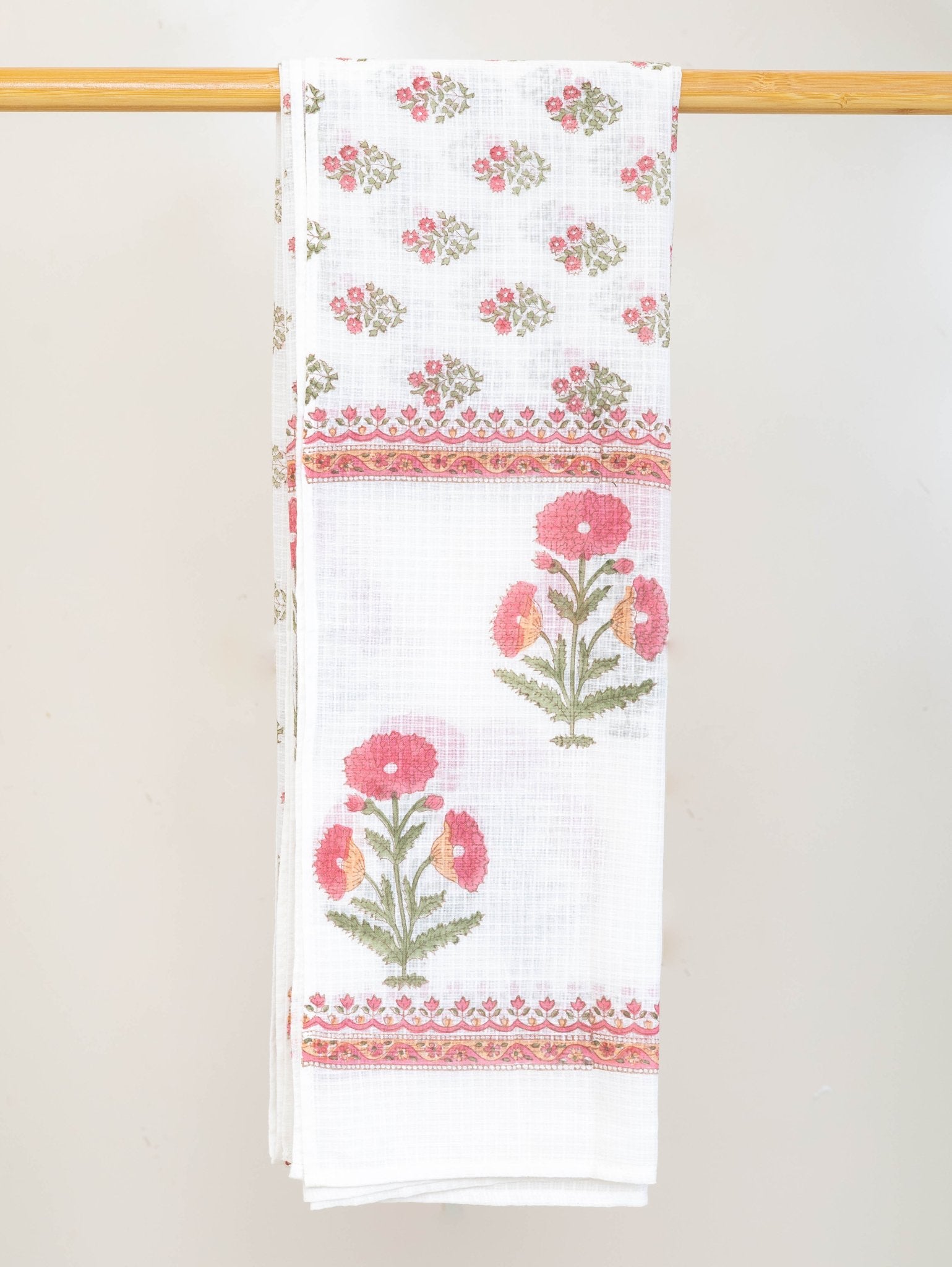 Reena Kota Doria Block Printed Dupatta - AINA