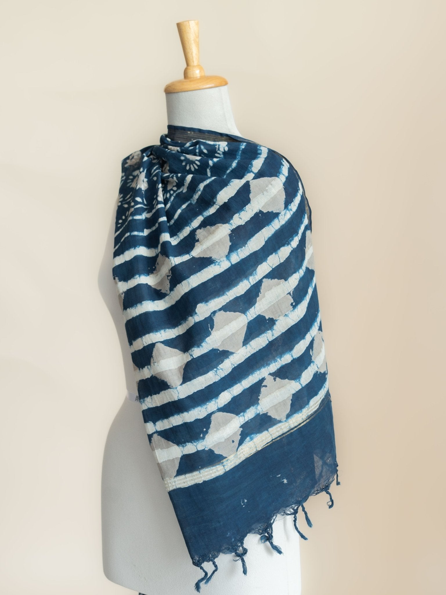Reha Cotton Block Printed Dupatta - AINA