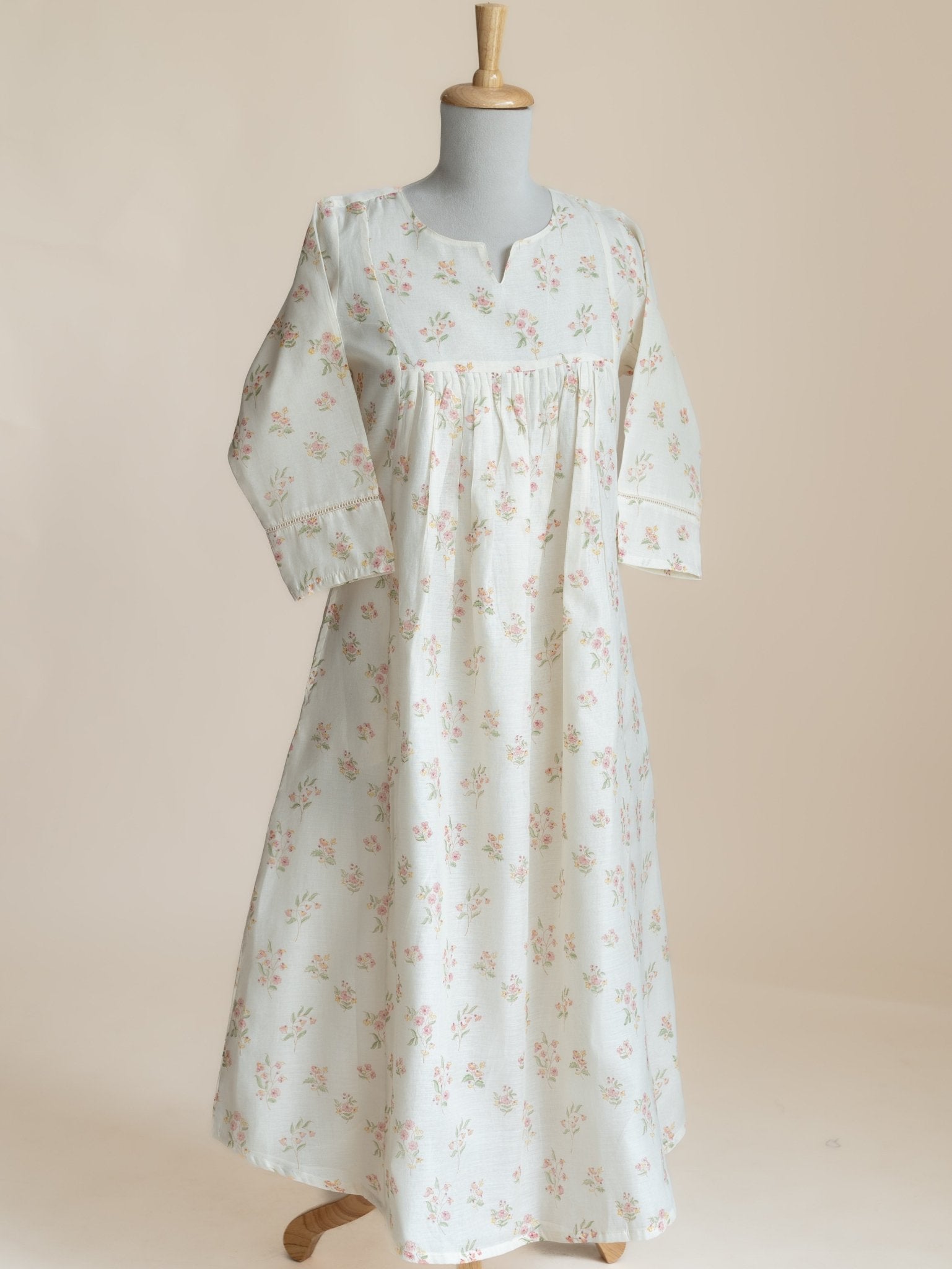Rehla Chanderi Block Printed A - Line Suit Set - AINA