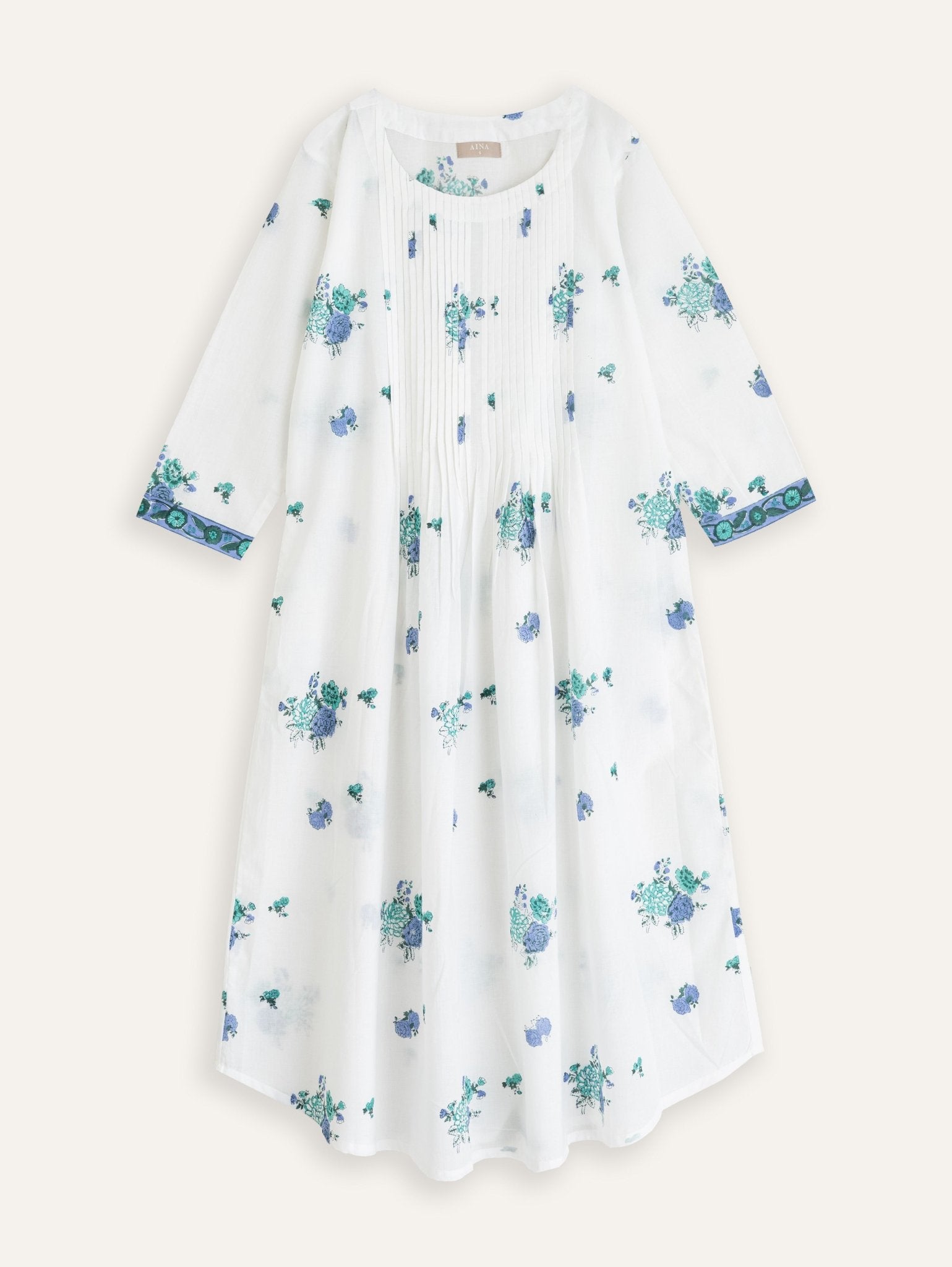 Rehna Cotton Block Printed A - Line Kurta - AINA
