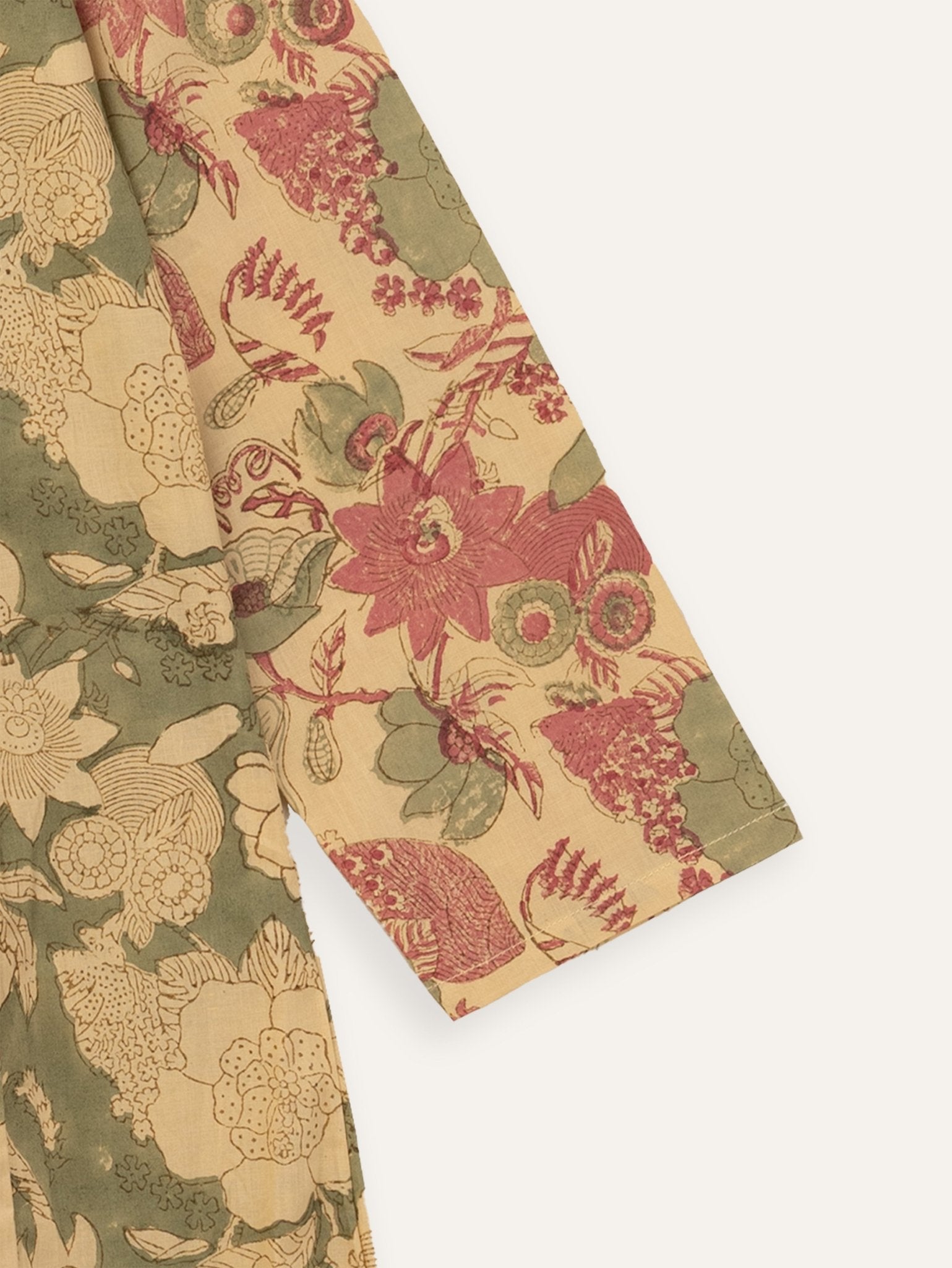 Rehnal Cotton Block Printed A - Line Kurta - AINA