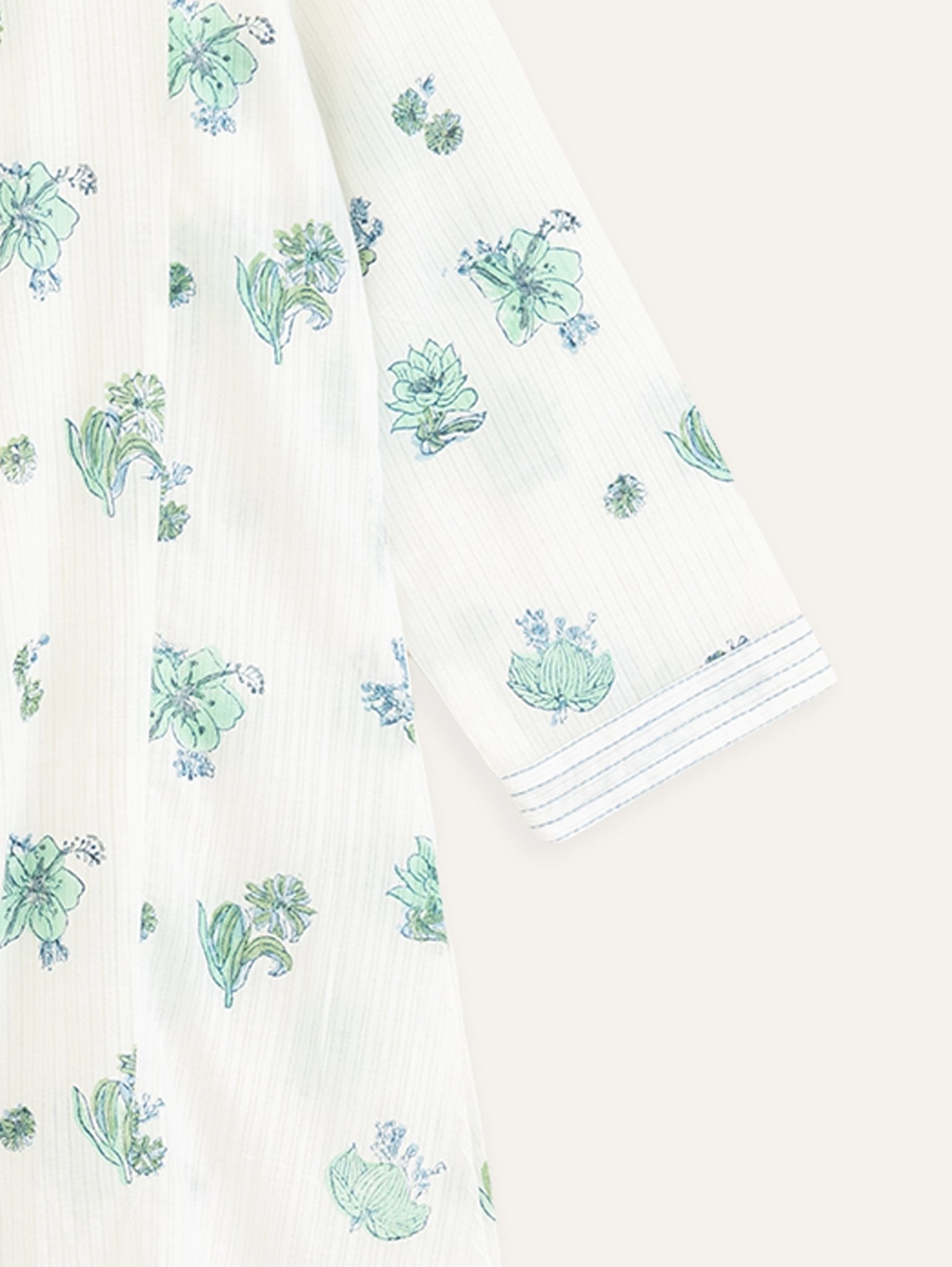 Rena Cotton Block Printed A - Line Kurta - AINA