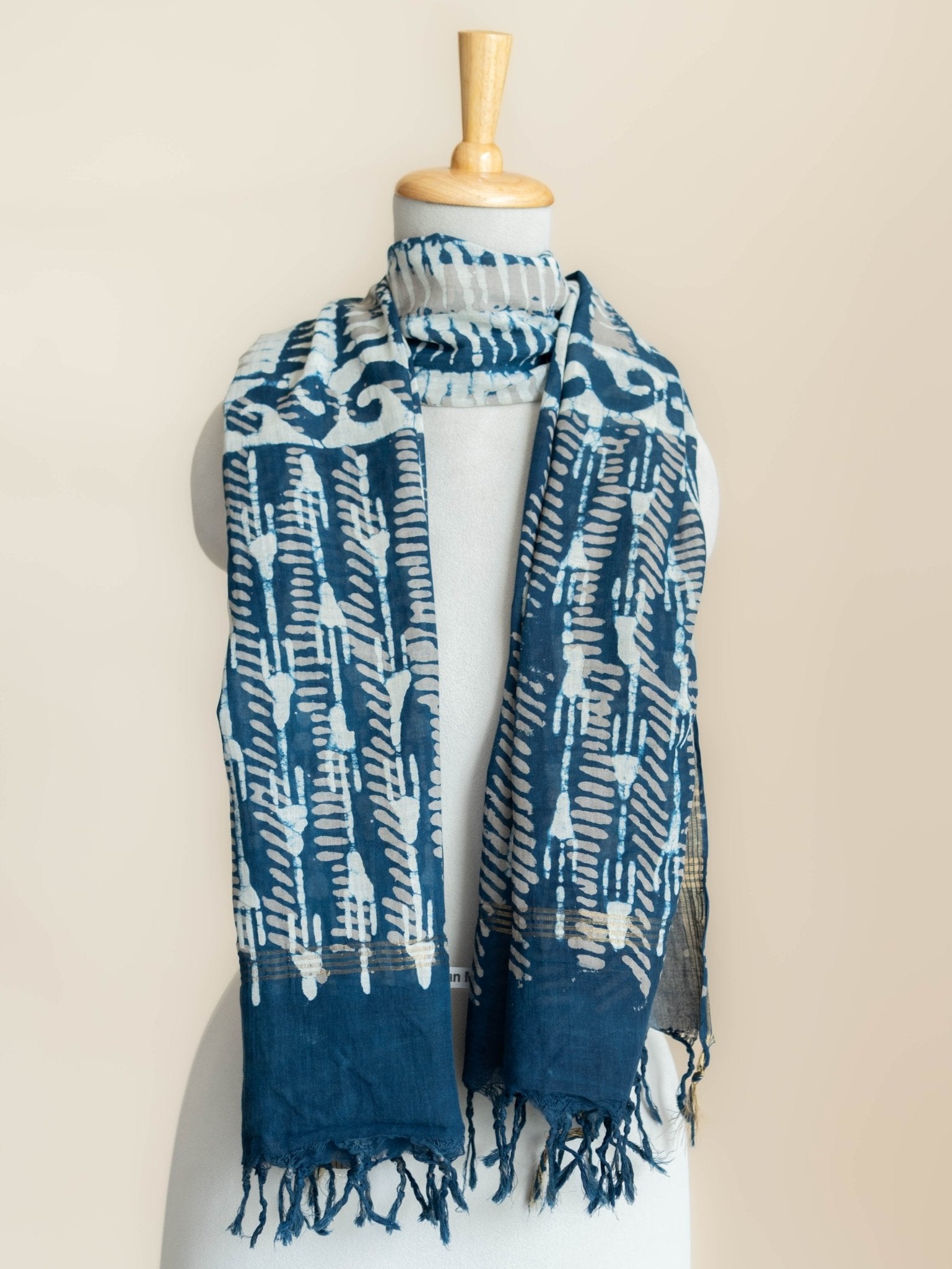 Rena Cotton Block Printed Dupatta - AINA