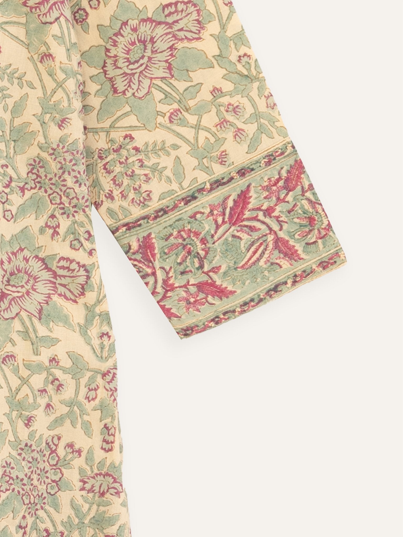 Riba Cotton Block Printed A - Line Kurta - AINA