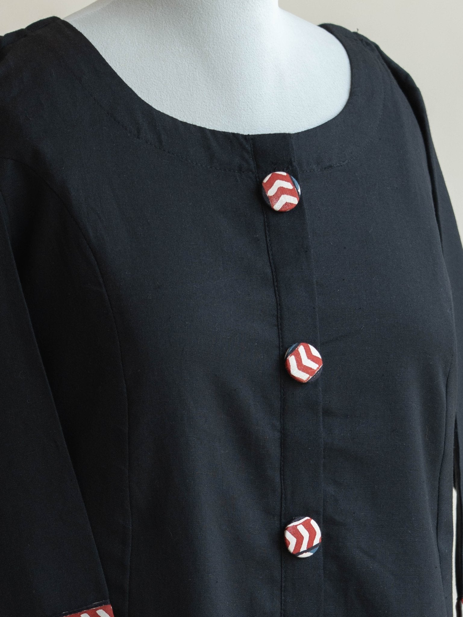 Ridah Cotton Flax Plain A - Line Kurta - AINA