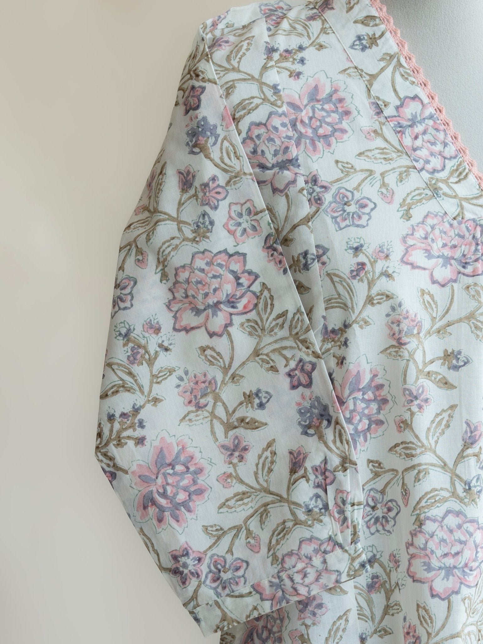 Ridha Cotton Block Printed A - Line Kurta - AINA
