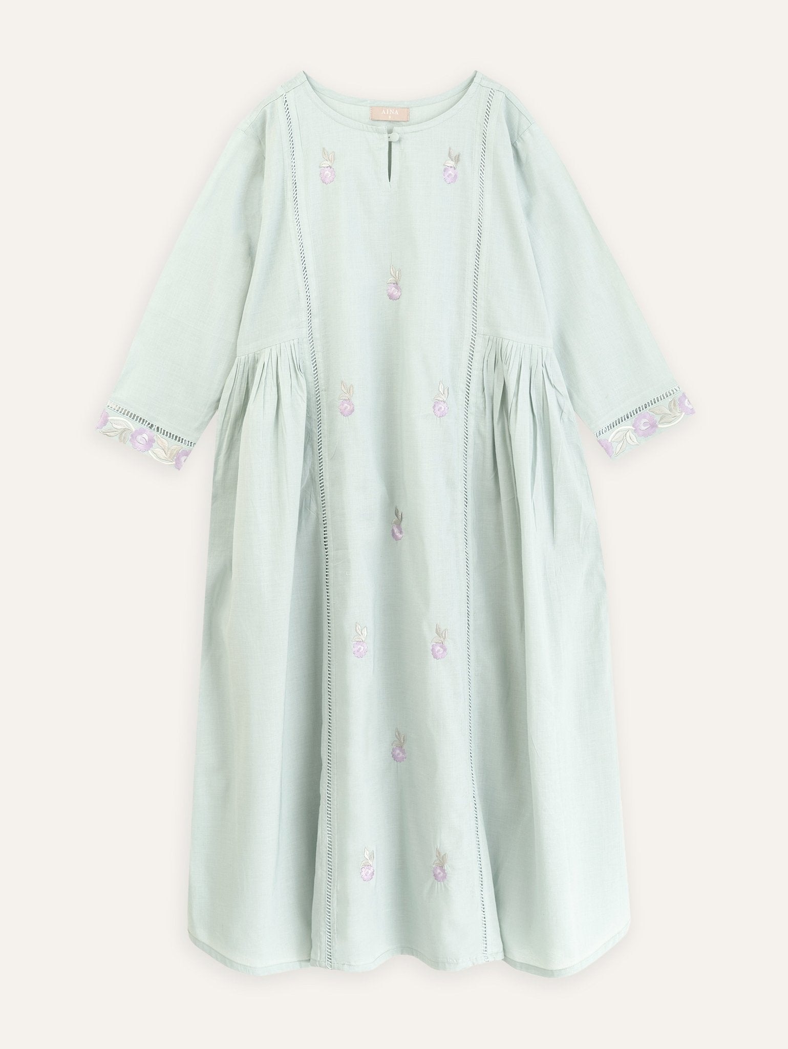 Rifah Cotton Embroidered A - Line Kurta - AINA