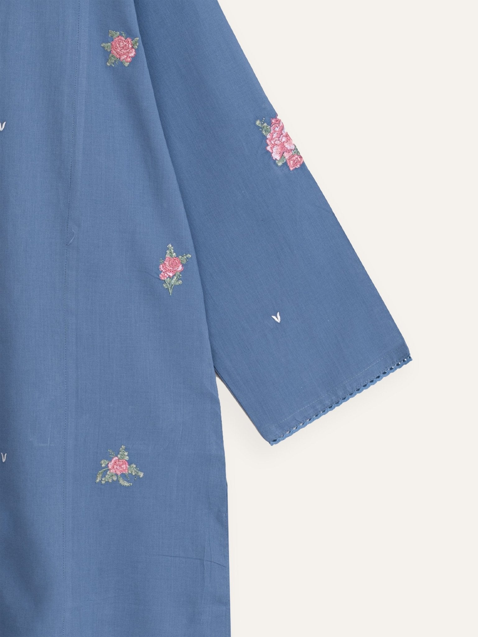 Rima Cotton Embroidered Straight Kurta - AINA