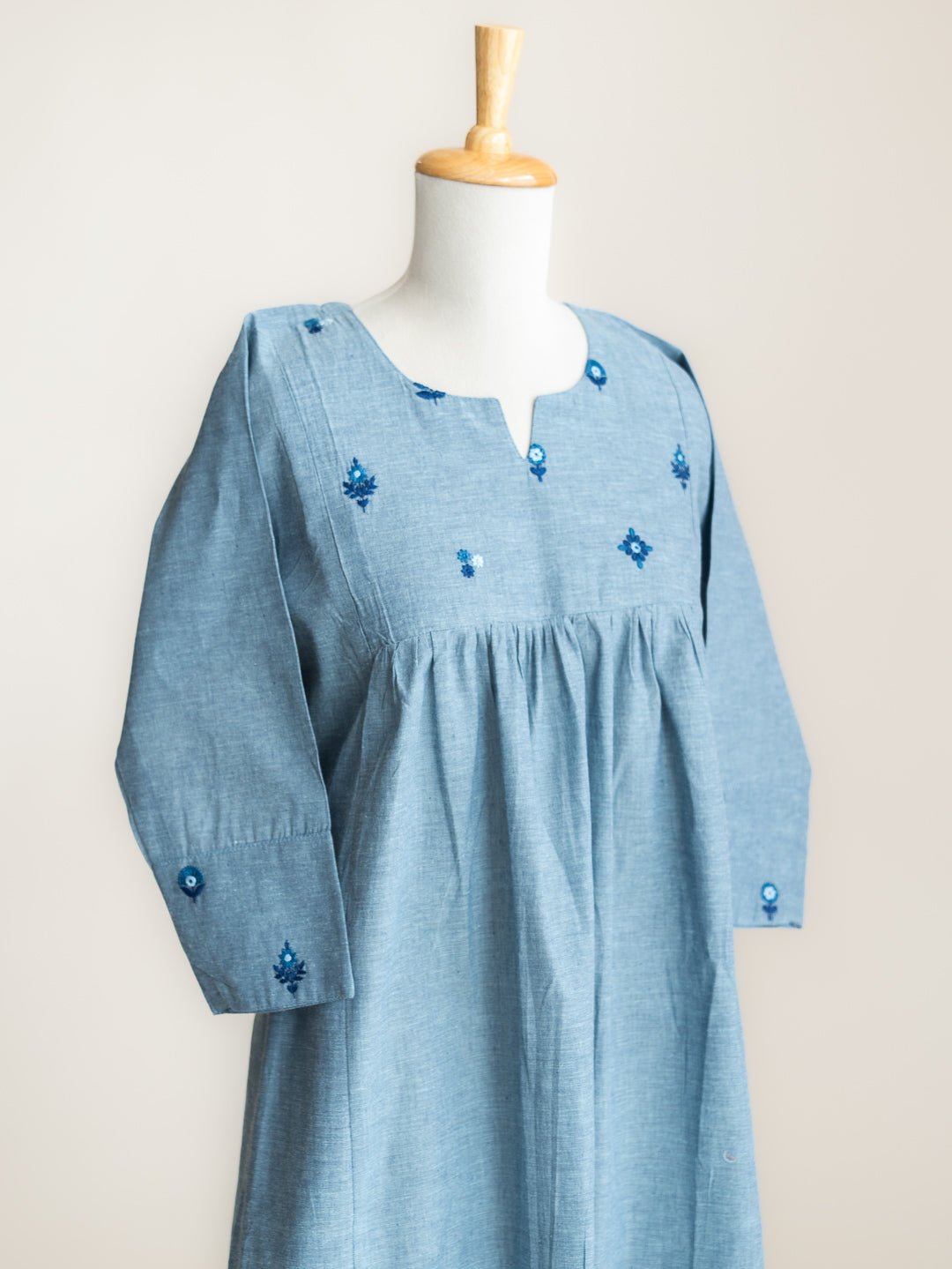 Riya Cotton Embroidered A - Line Kurta - AINA