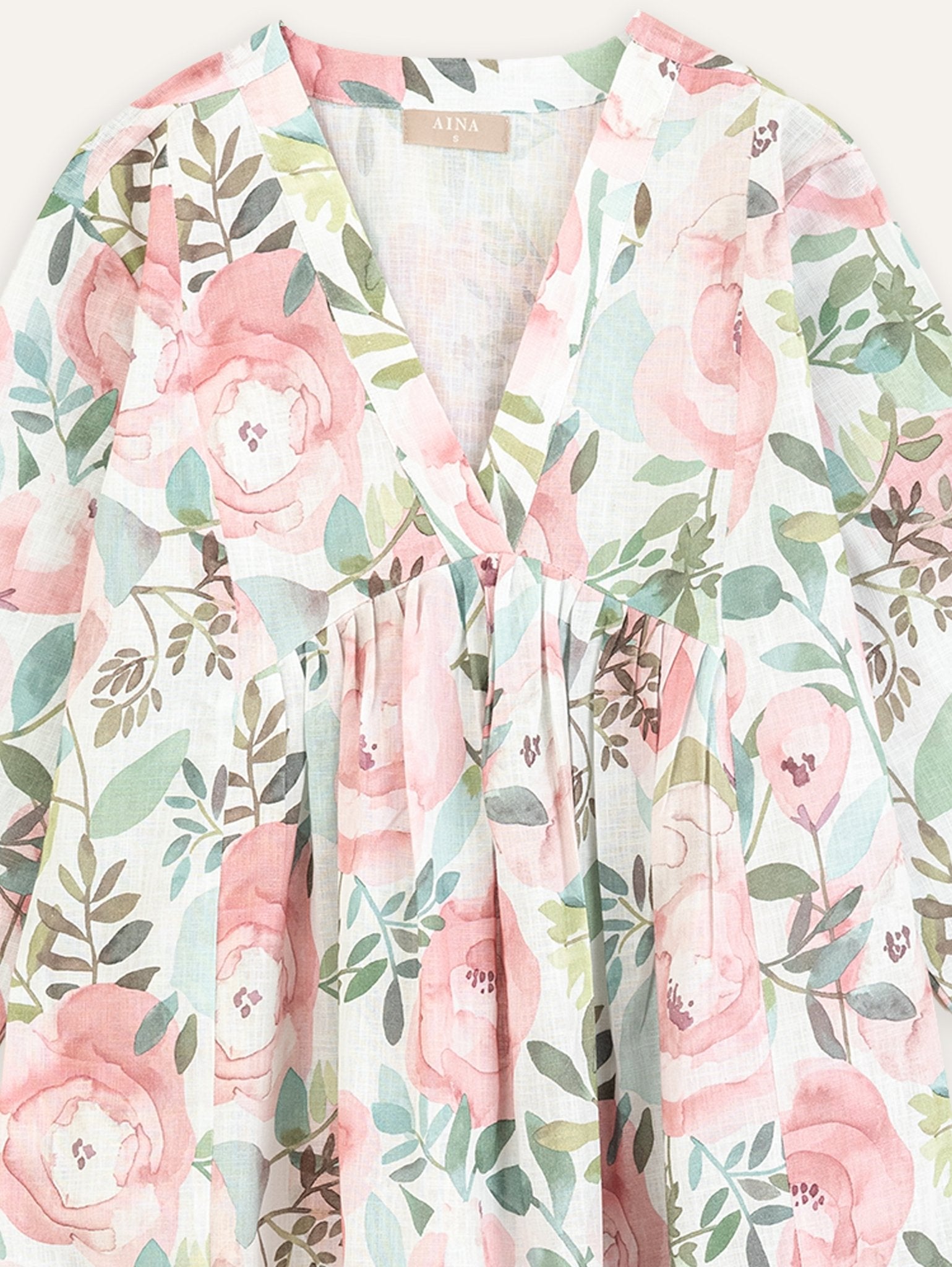 Rua Cotton Linen Printed A - Line Kurta - AINA