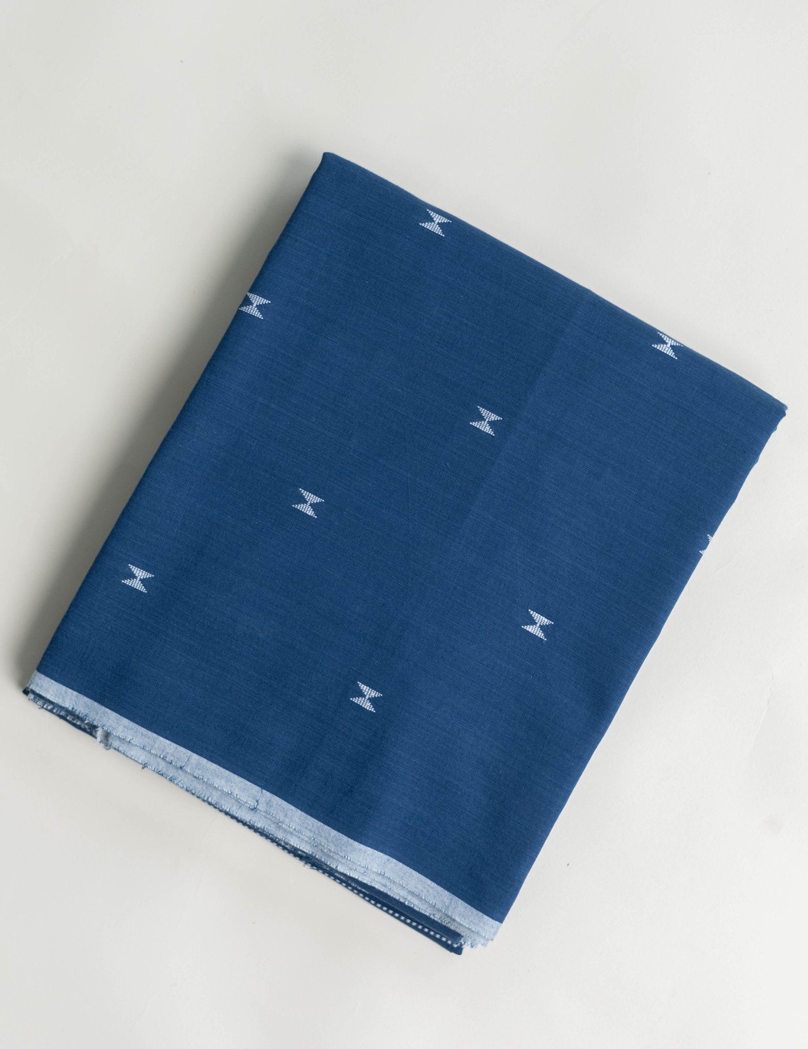 Rubana Cotton Handloom Block Printed Unstitched Suit - 3 Piece - AINA