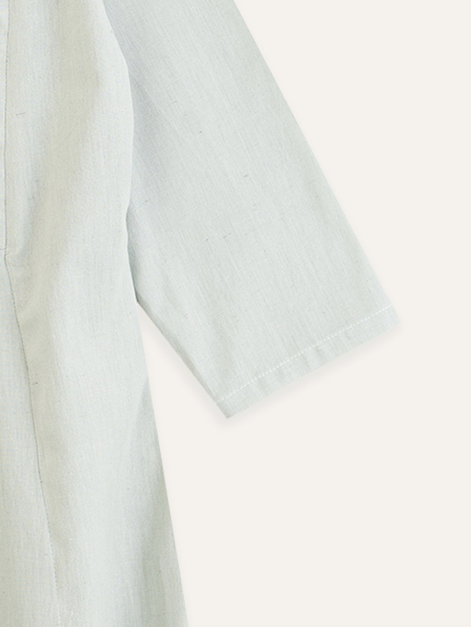 Rubayya Cotton Flax Embroidered A - Line Kurta - AINA