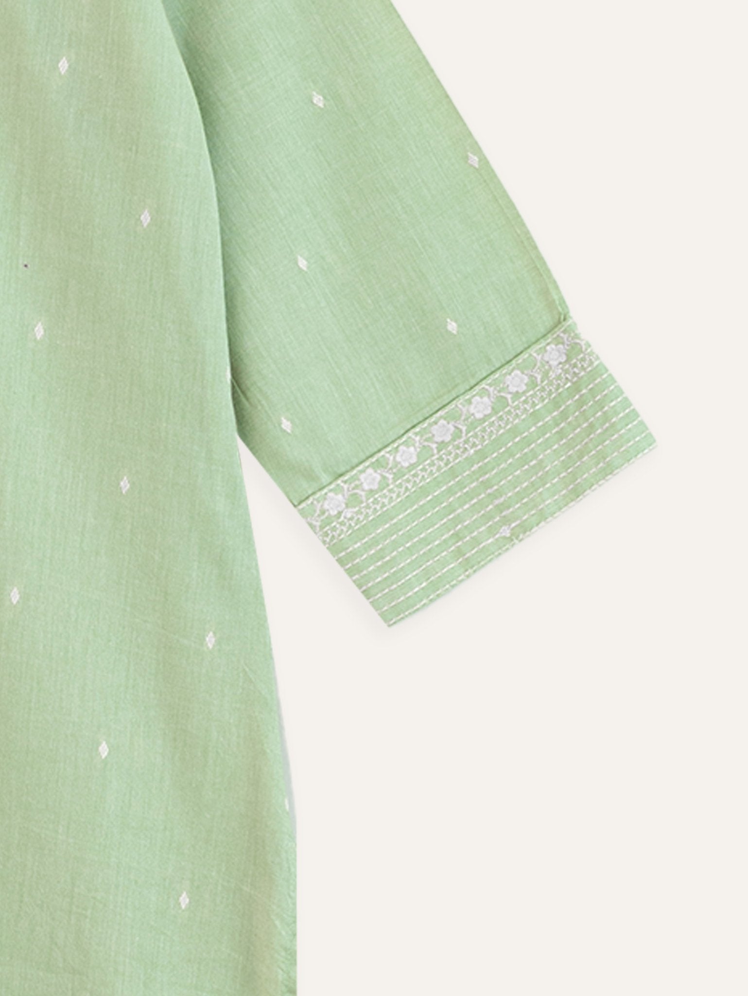 Ruchita Cotton Handloom Embroidered Straight Kurta - AINA