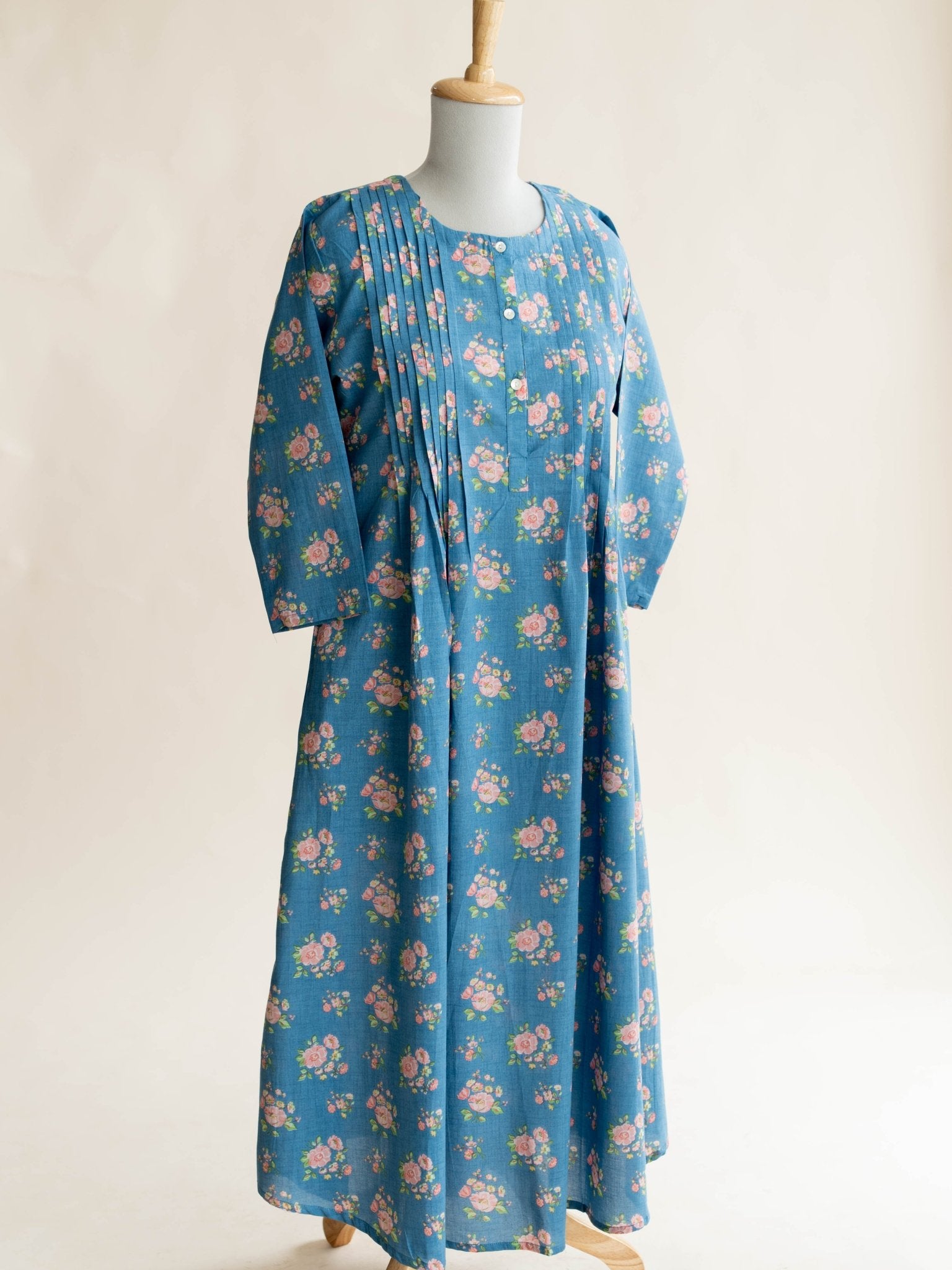 Ruqya Cotton Printed A - Line Kurta - AINA