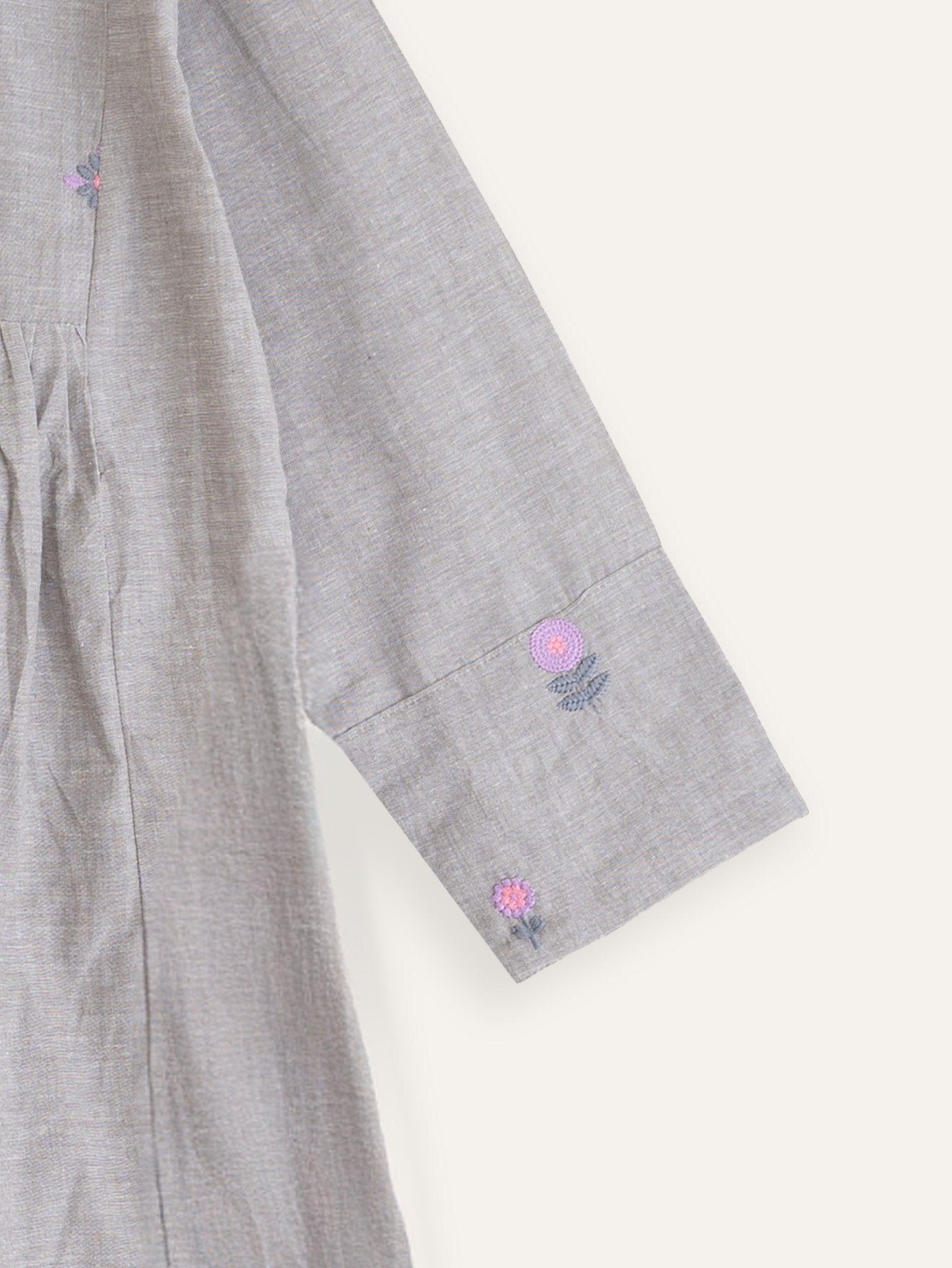 Saanvi Cotton Embroidered A - Line Kurta - AINA
