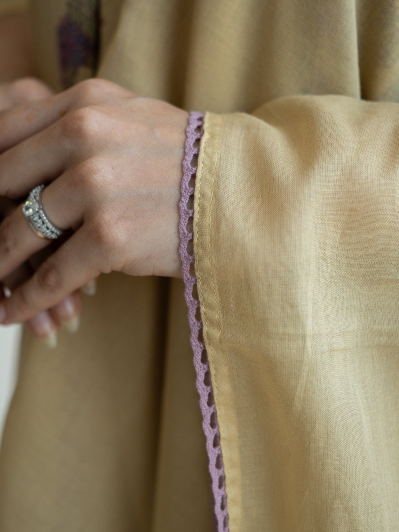 Sahana Cotton Block Printed A - Line Suit Set - AINA