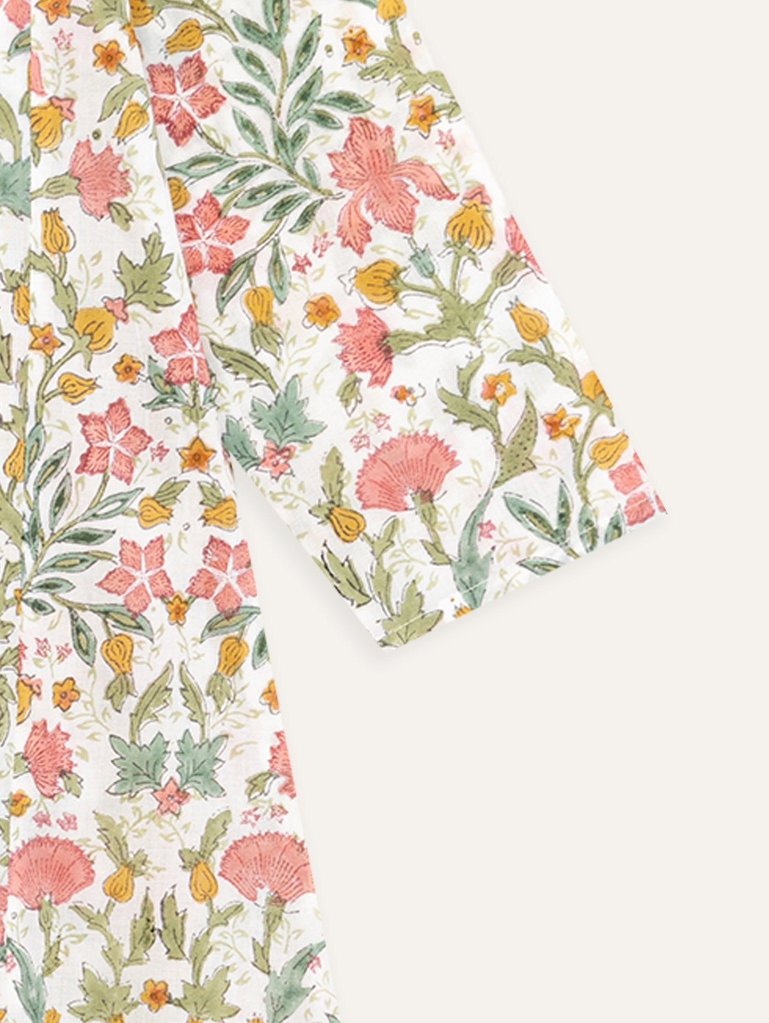 Saina Cotton Block Printed A - Line Kurta - AINA