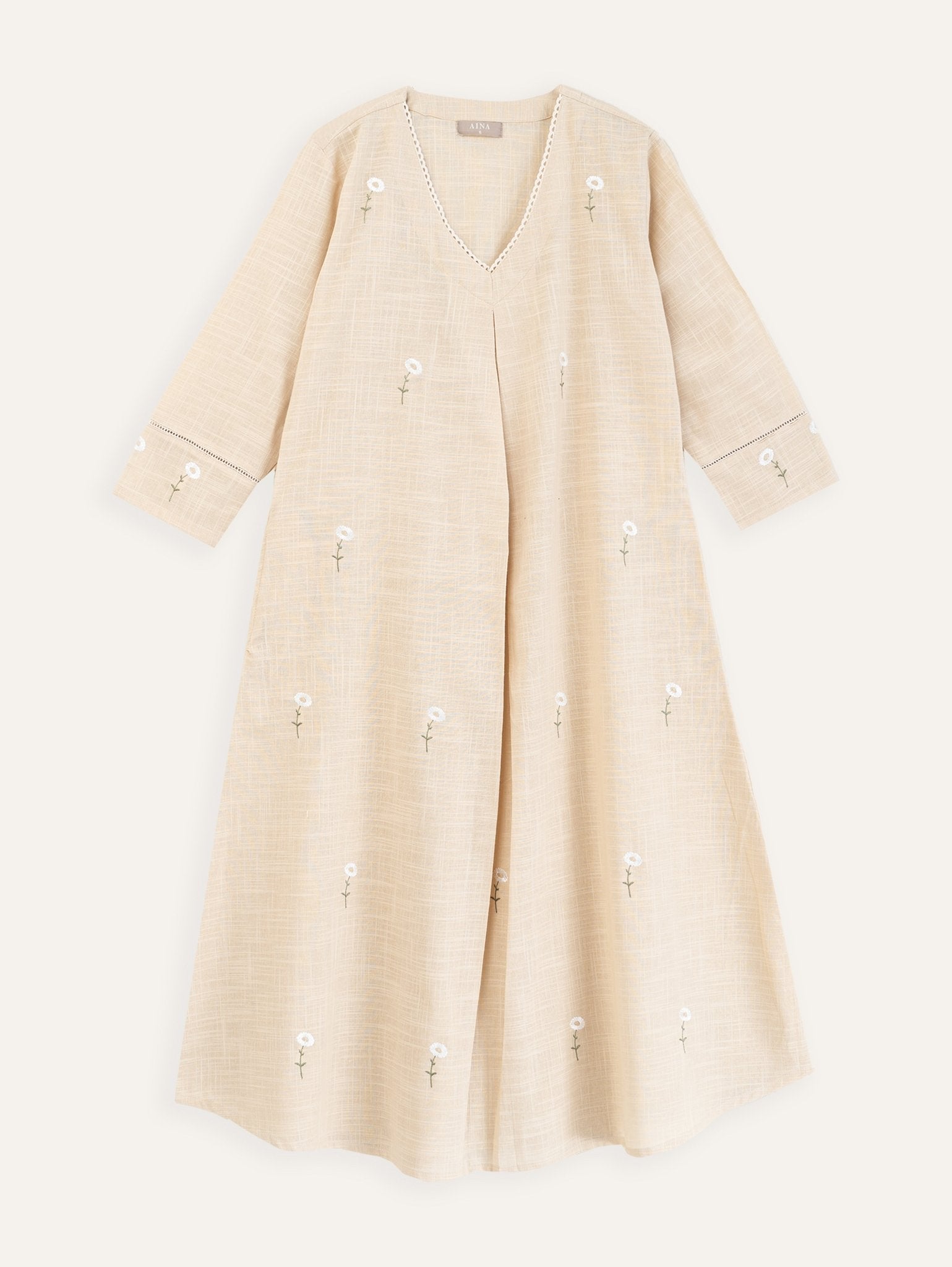 Saliena Cotton Embroidered A - Line Kurta - AINA