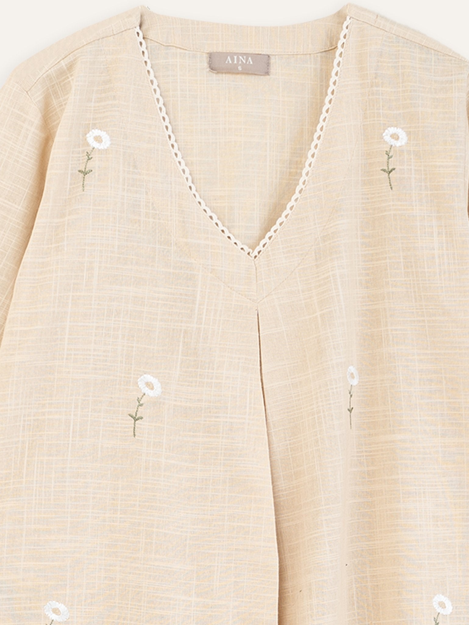 Saliena Cotton Embroidered A - Line Kurta - AINA