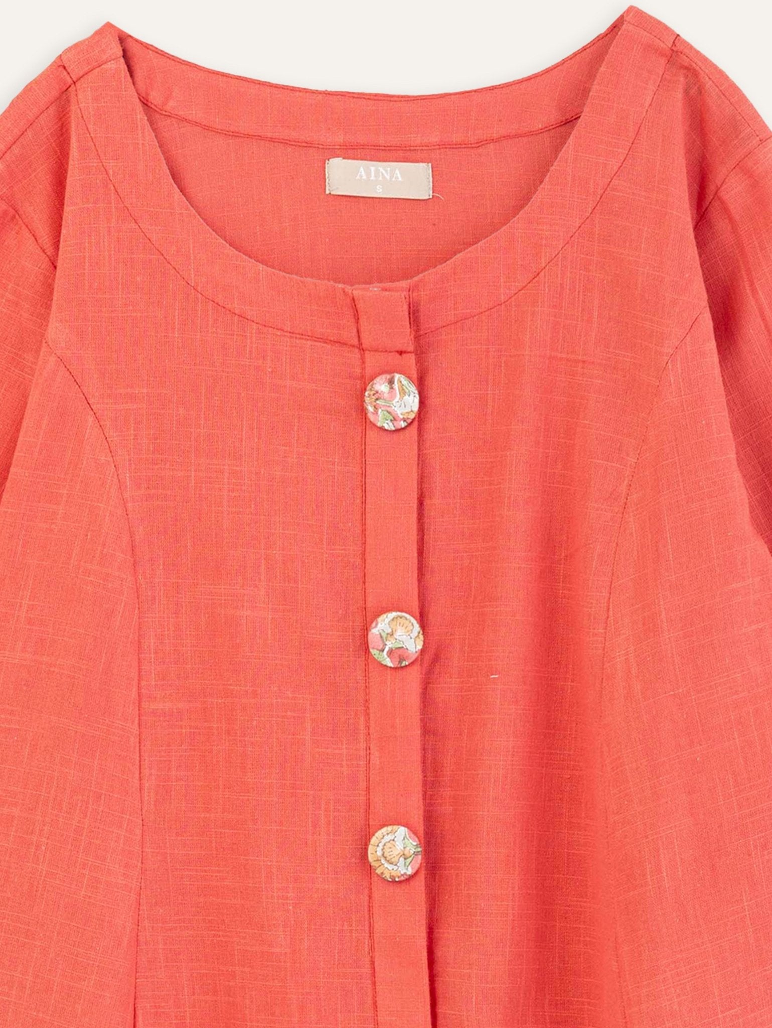 Salwa Cotton Slub A Line Kurta - AINA