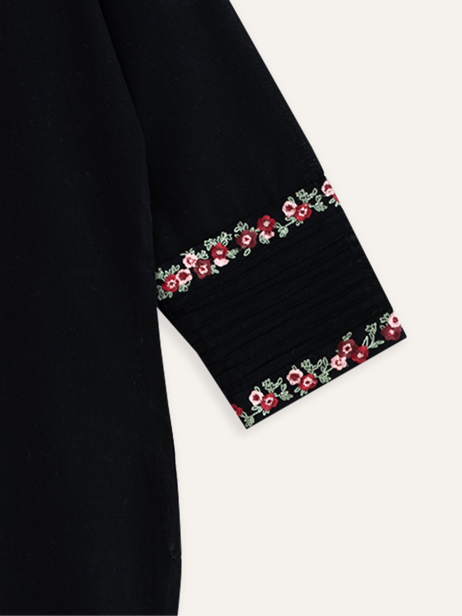 Sana Cotton Flax Embroidered Straight Kurta - AINA