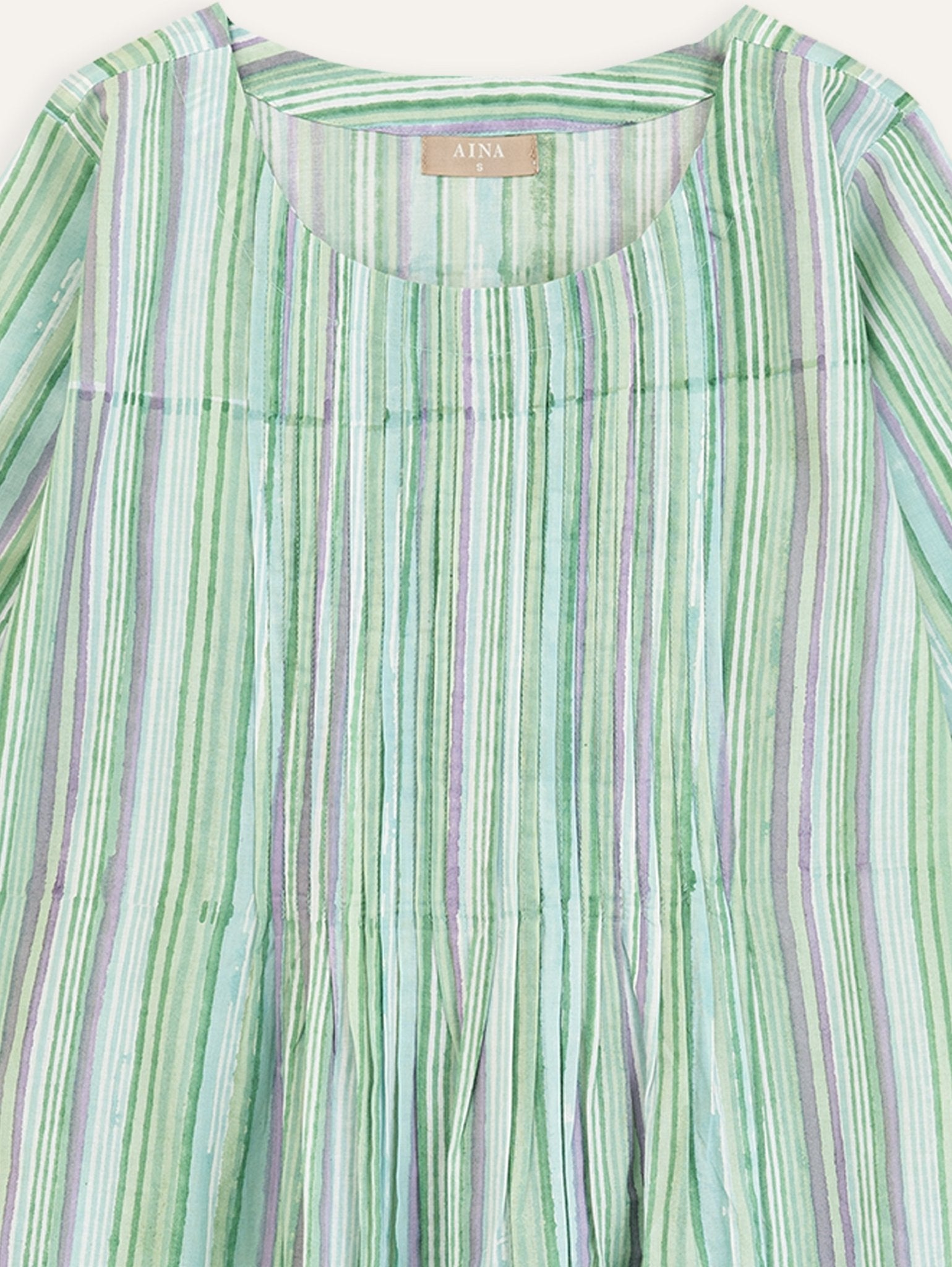 Sanha Cotton Block Printed Embroidered A - Line Kurta - AINA