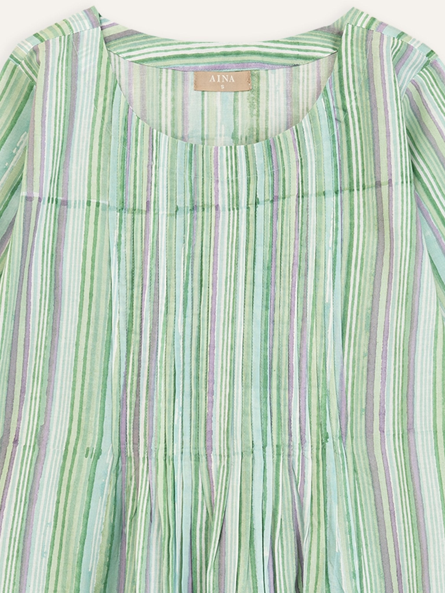 Sanha Cotton Block Printed Embroidered A - Line Kurta - AINA