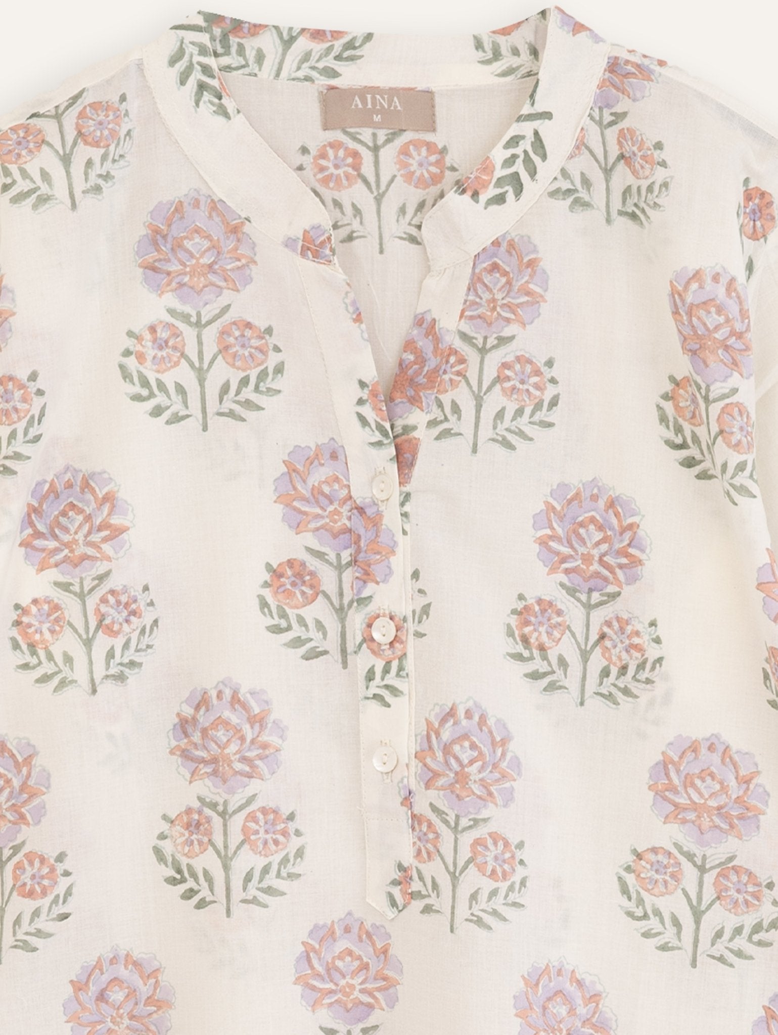 Sanija Cotton Block Printed Straight Kurta - AINA