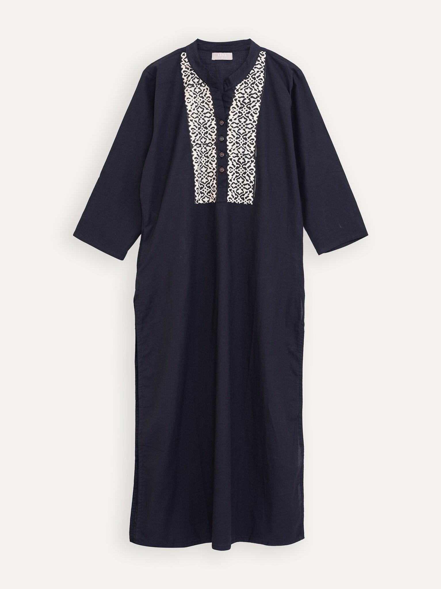 Sanjukta Cotton Plain Straight Kurta - AINA