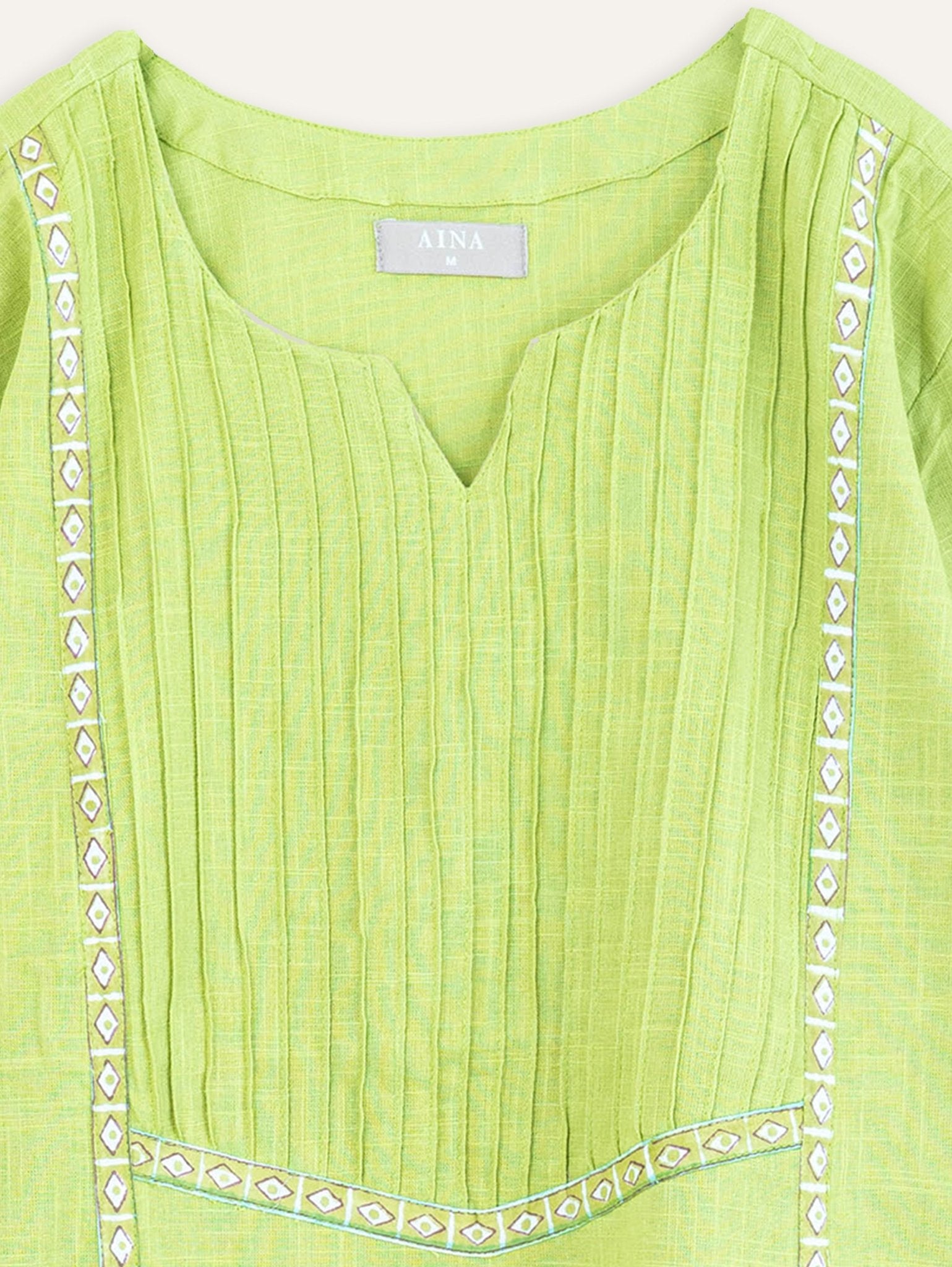 Sarah Cotton Slub A Line Kurta - AINA