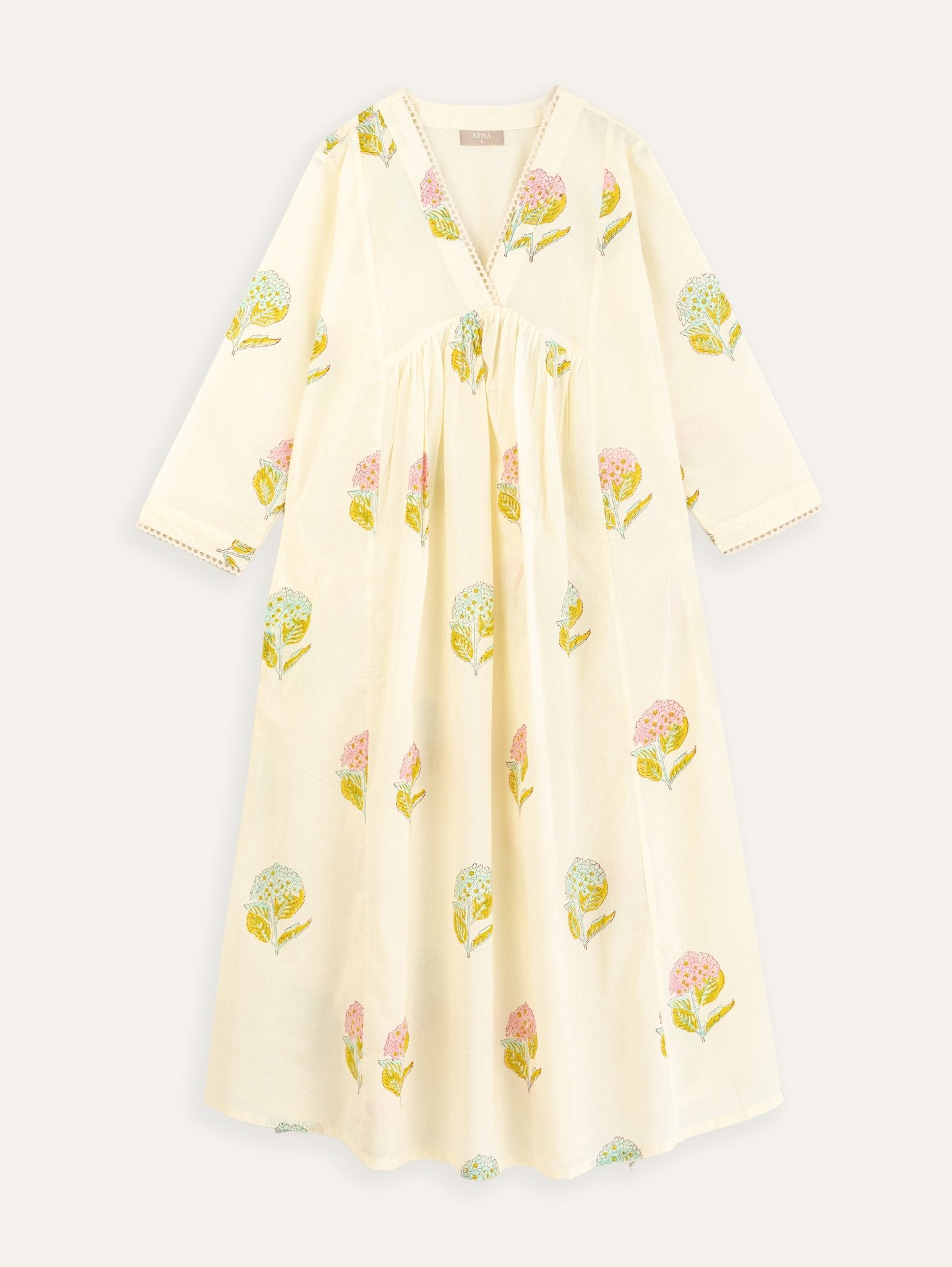 Sayah Cotton Block Printed A - Line Kurta - AINA