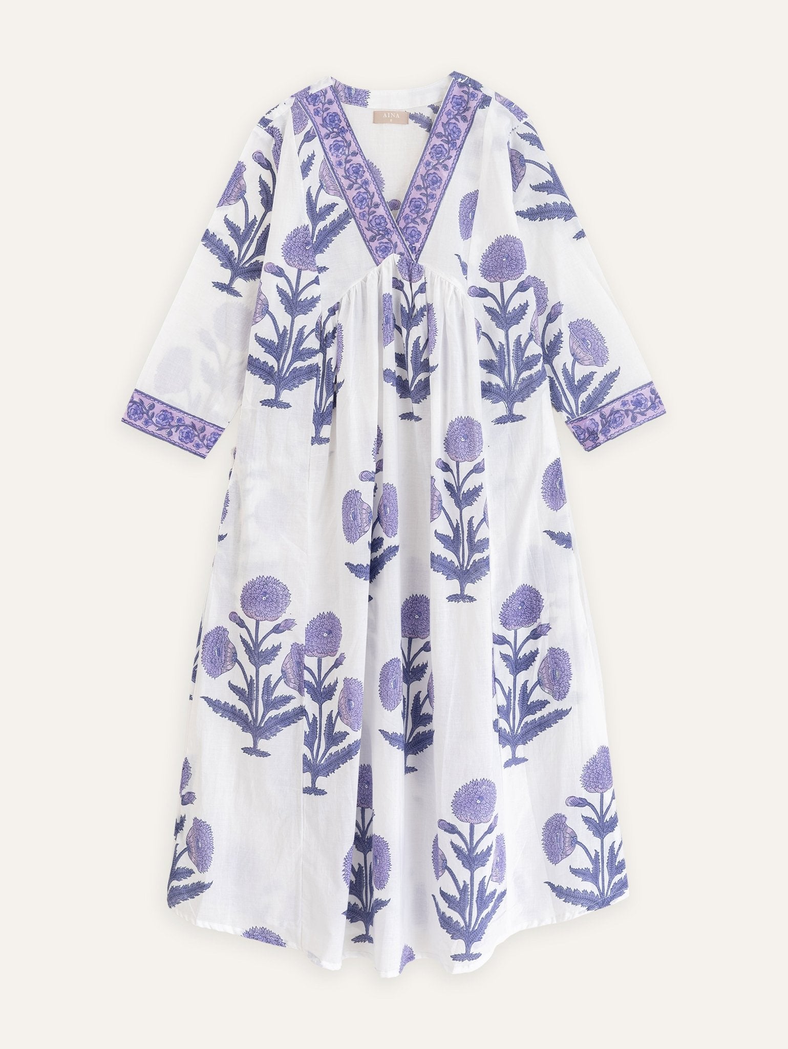 Sayana Cotton Block Printed Straight Kurta - AINA