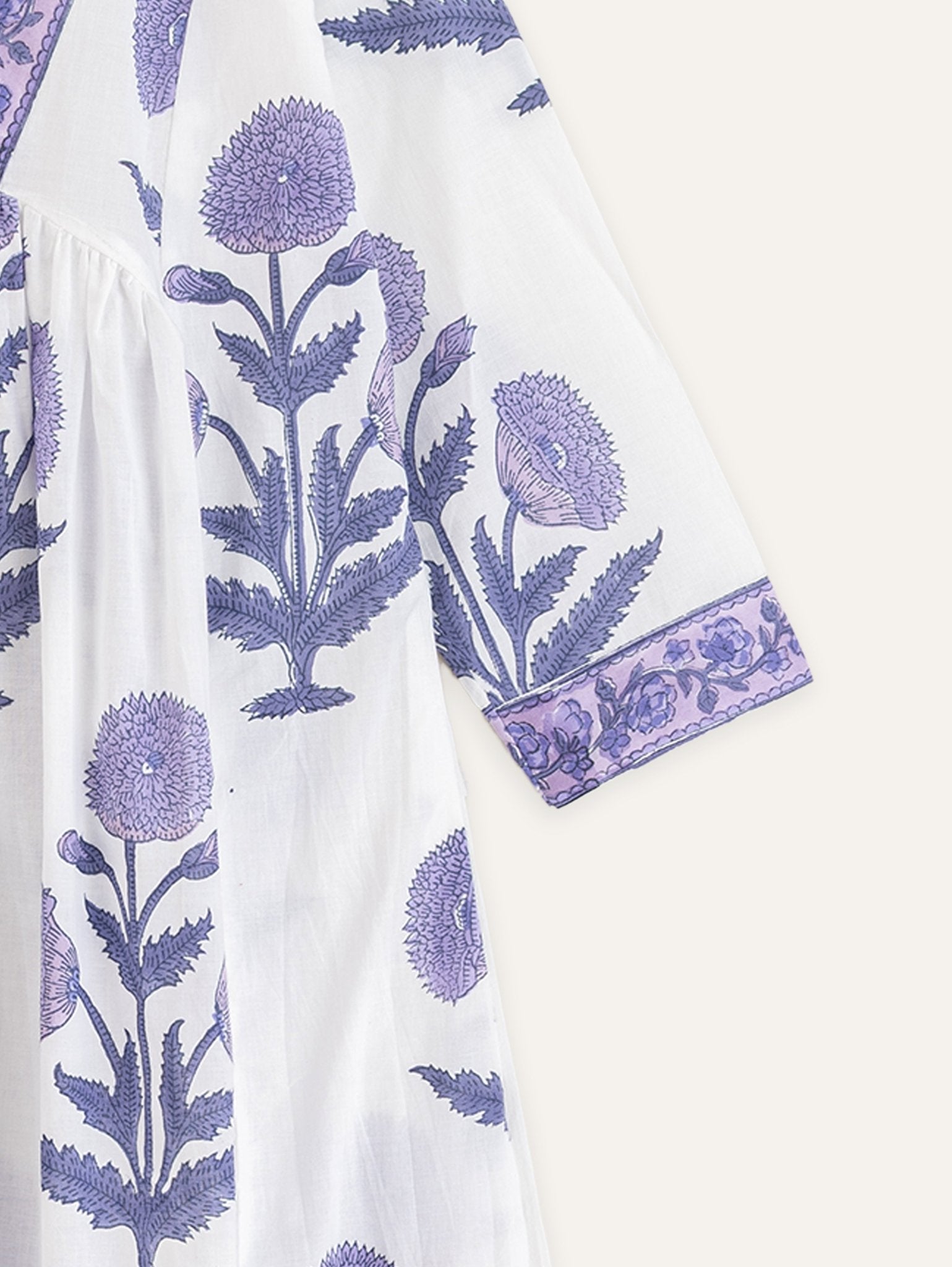 Sayana Cotton Block Printed Straight Kurta - AINA