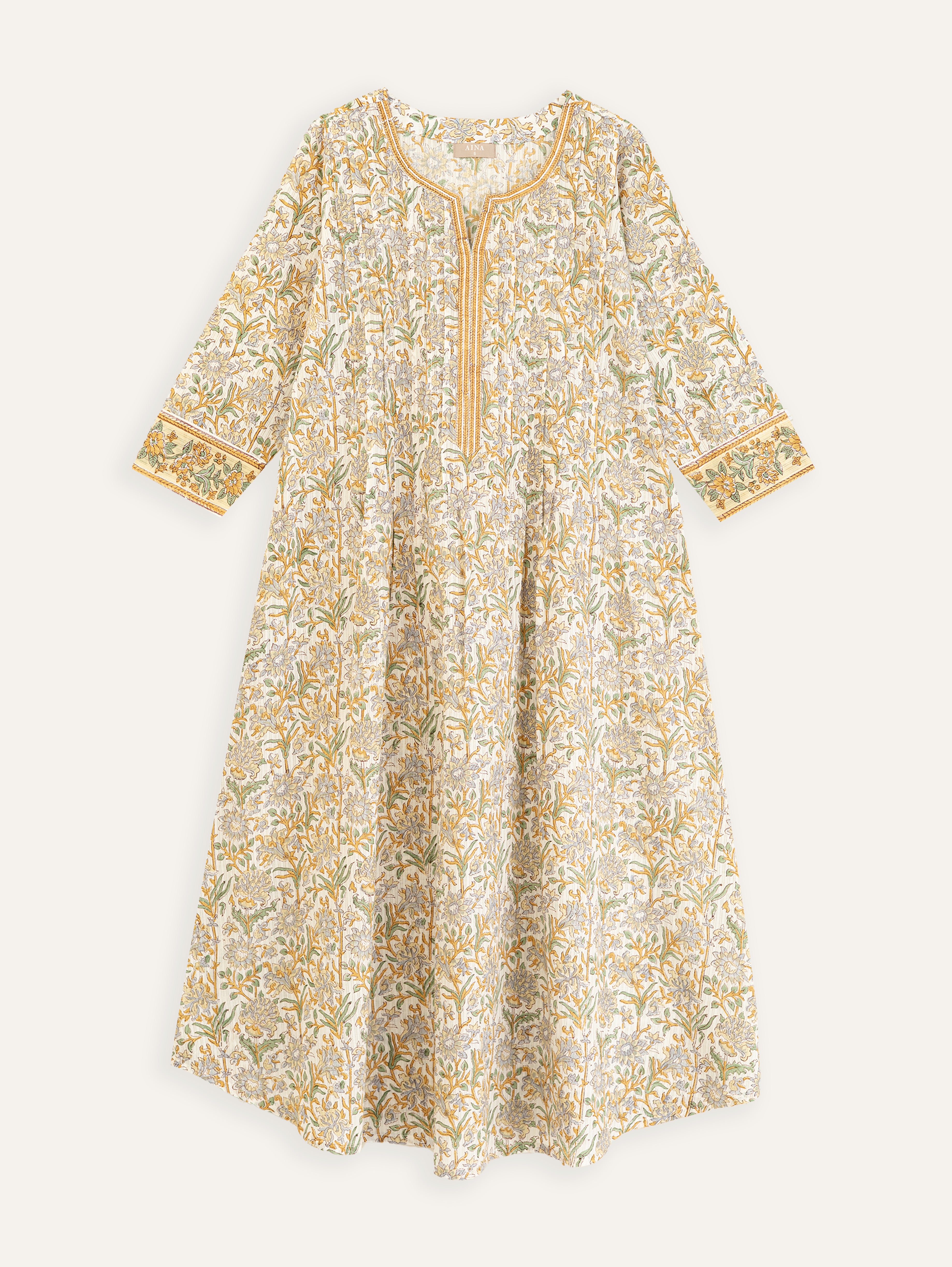 Mrunal Cotton Block Printed A-Line Kurta
