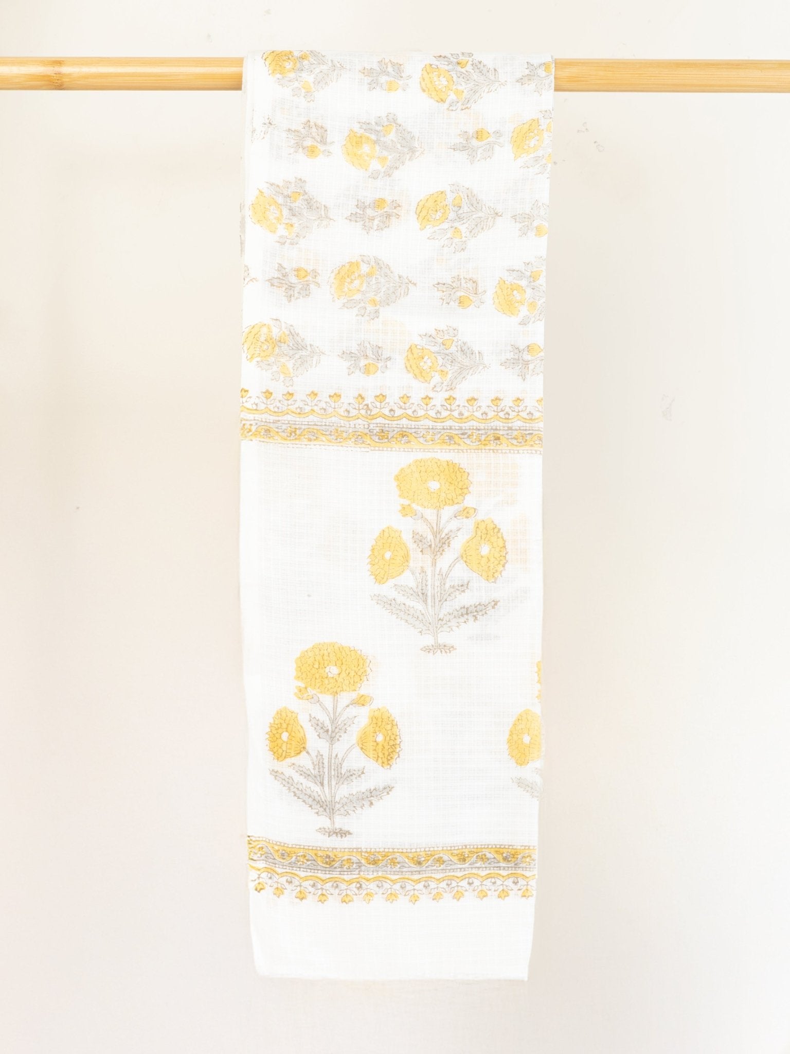 Seher Kota Doria Block Printed Dupatta - AINA