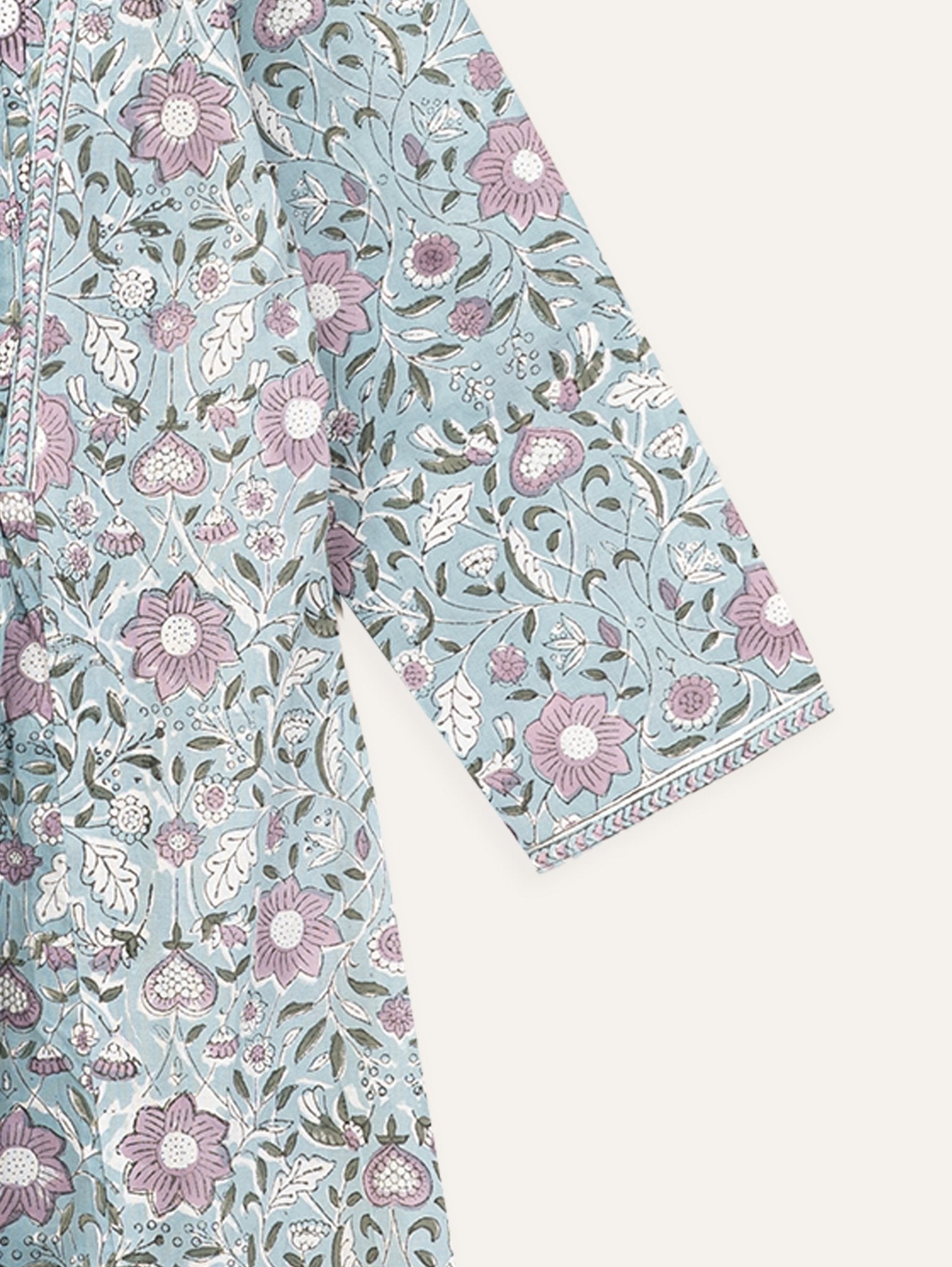 Senha Cotton Block Printed A - Line Kurta - AINA