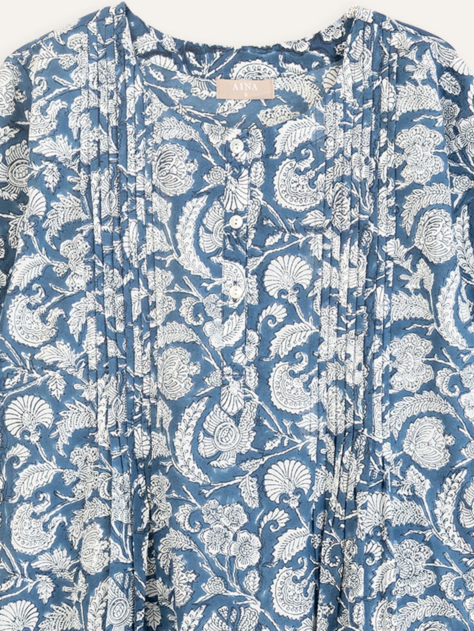 Sera Cotton Block Printed A - Line Kurta - AINA