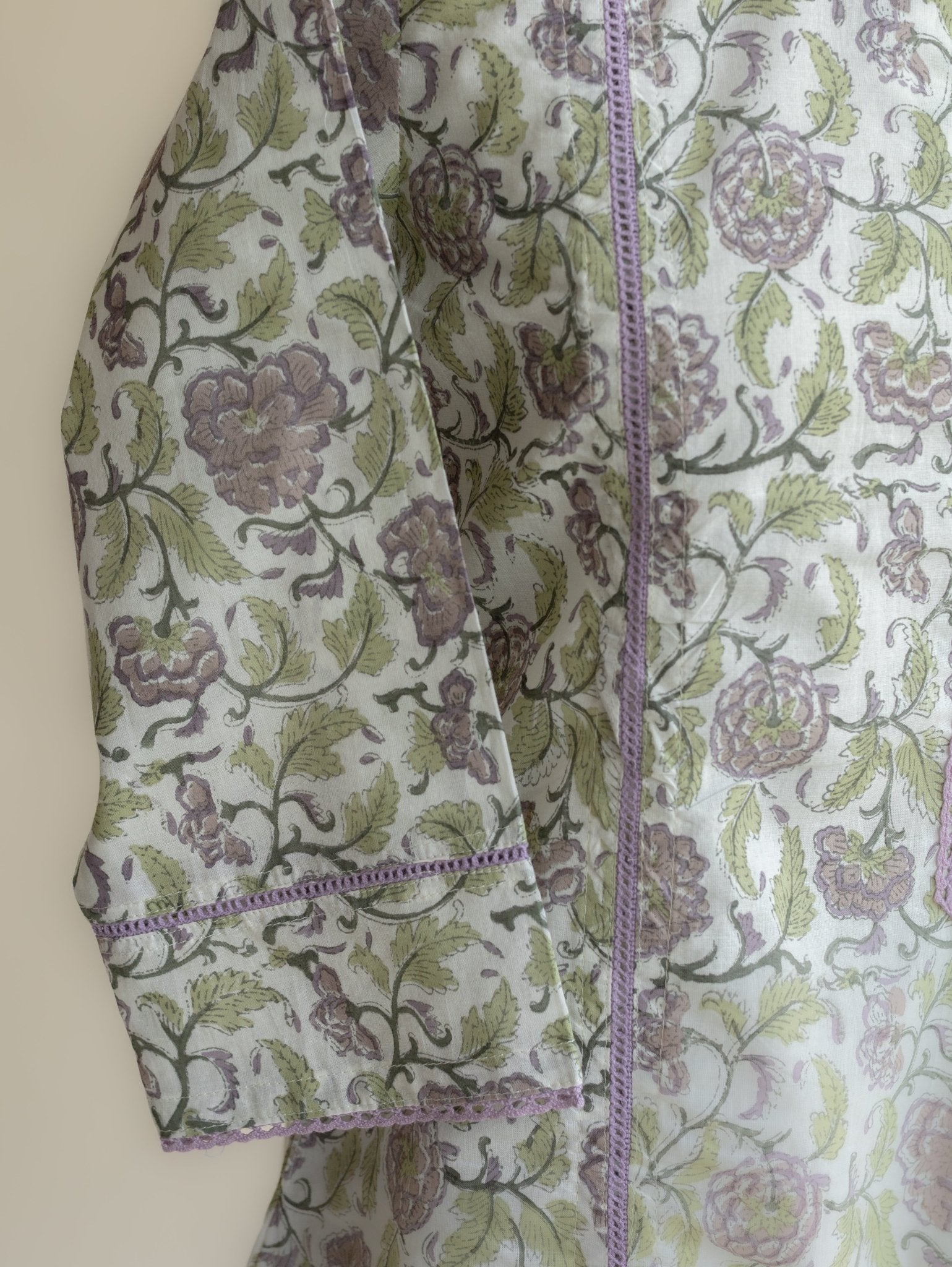 Shafeeya Cotton Block Printed Straight Kurta - AINA