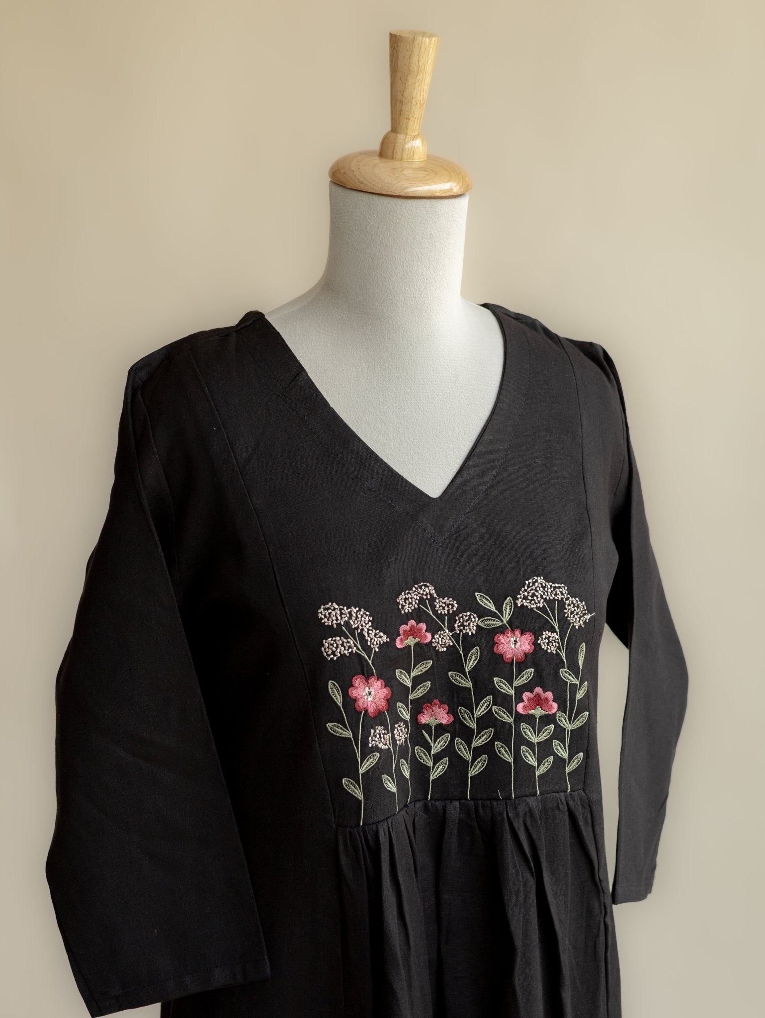 Sheeba Cotton Embroidered A - Line Kurta - AINA