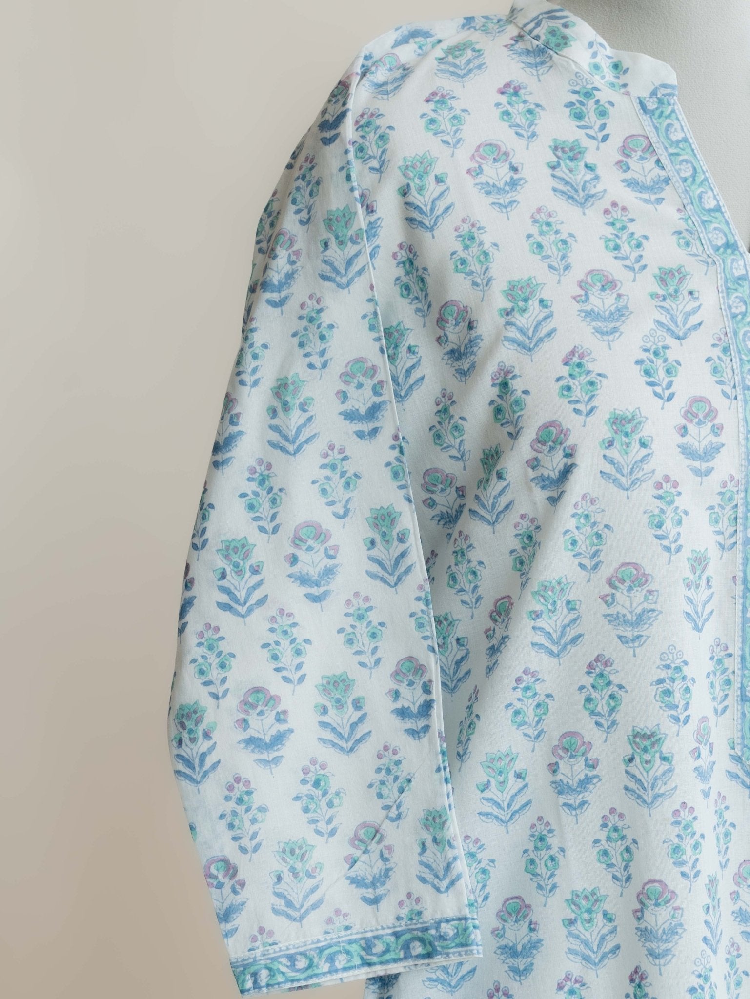 Sheryl Cotton Block Printed Straight Kurta - AINA